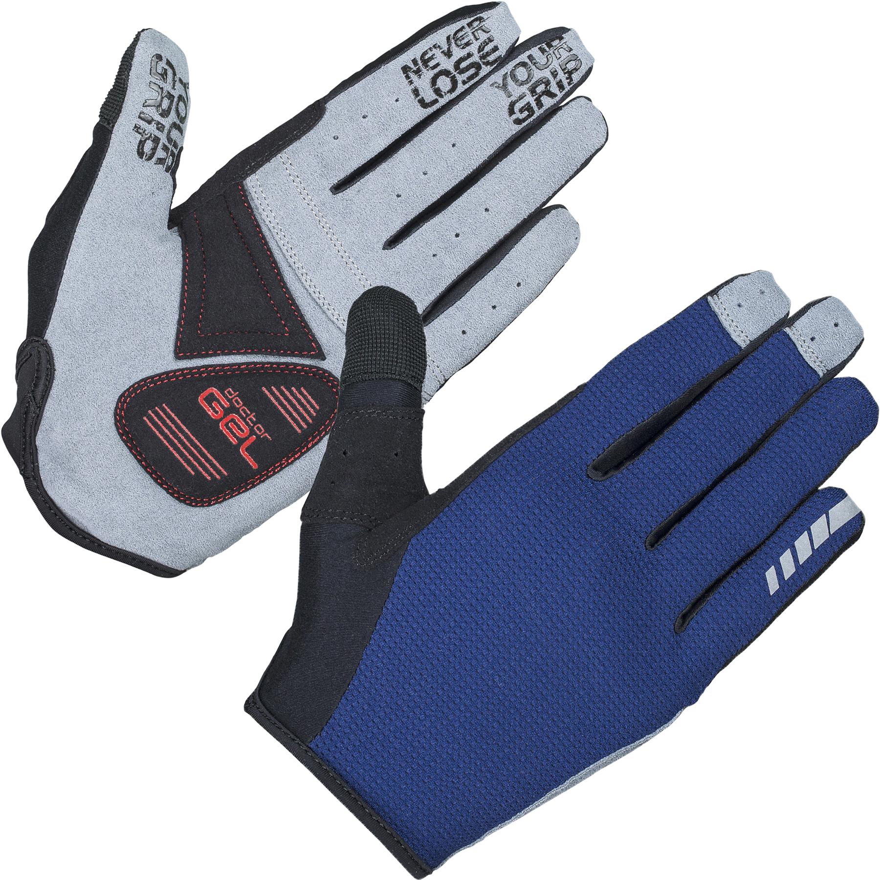 Click to view product details and reviews for Gripgrab Shark Padded Full Finger Glove Navy.