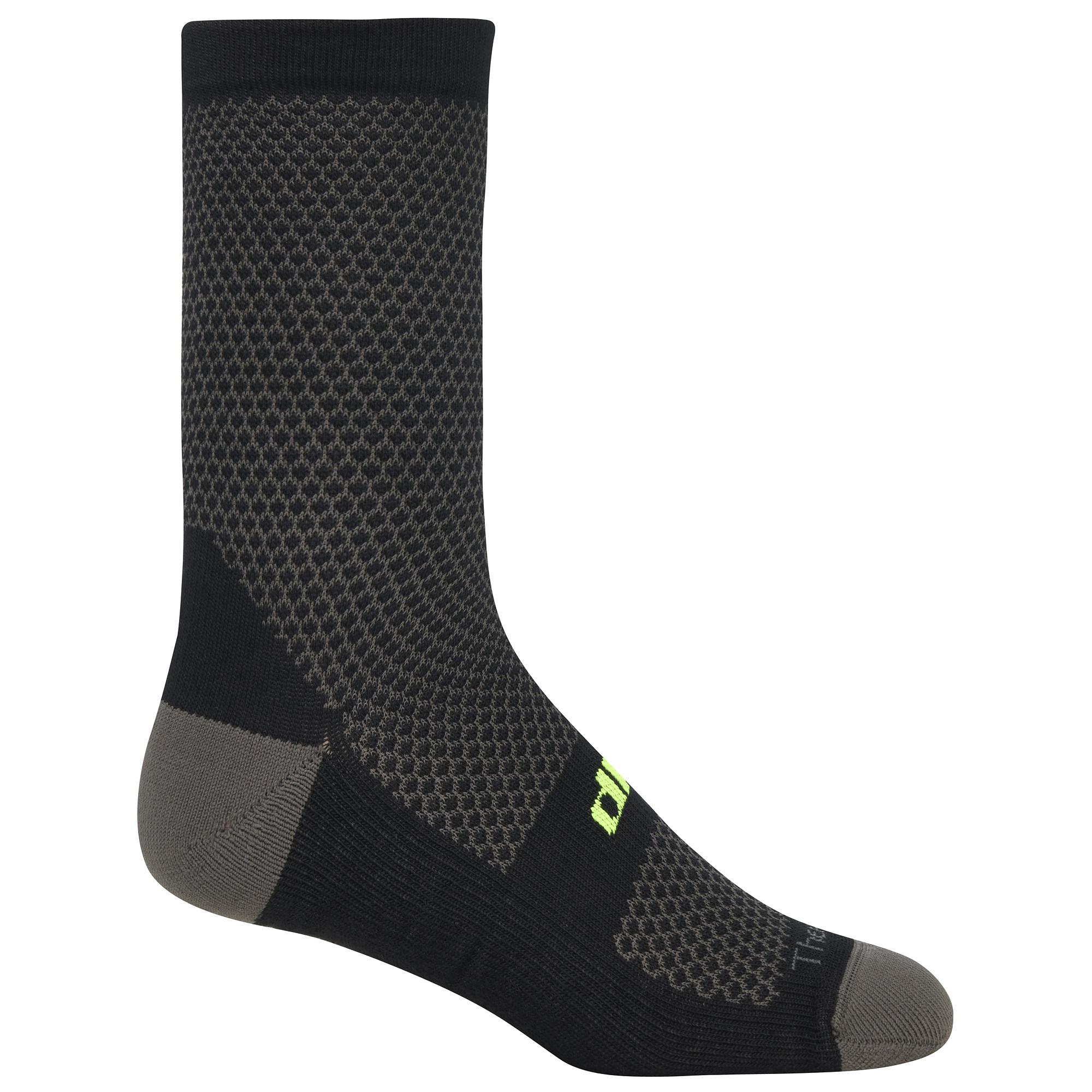 Click to view product details and reviews for Dhb Blok Classic Thermal Sock 16cm Grey Black.