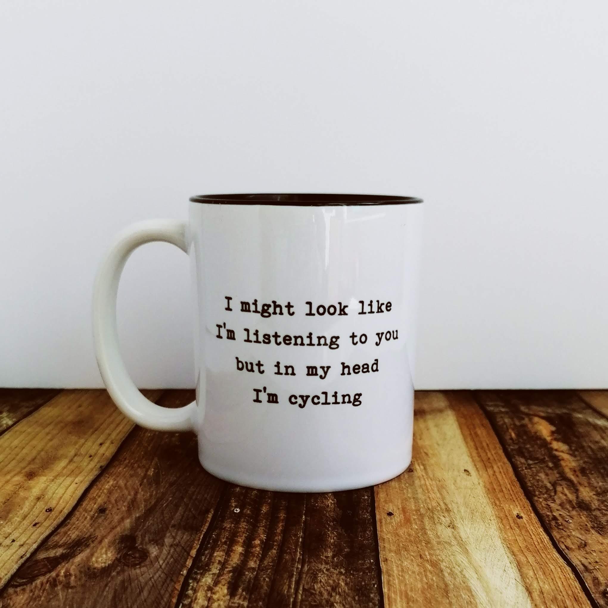 Image of Worry Less Designs I Might Look Mug - Neutral
