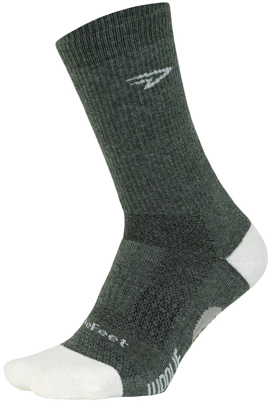 Image of Chaussette DeFeet Woolie Boolie Comp (15 cm environ) - Loden/Natural