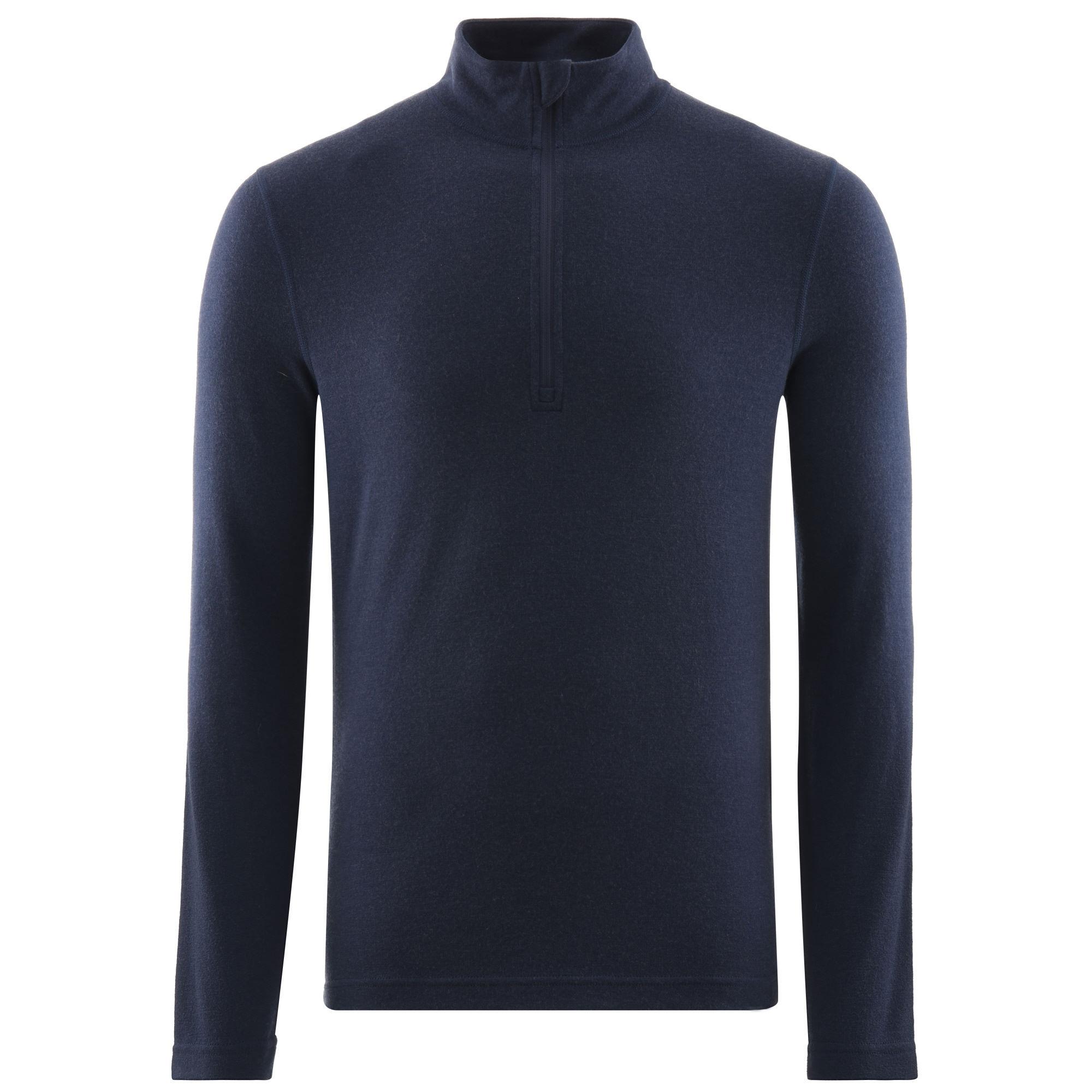 Click to view product details and reviews for Fohn Mens Merino Long Sleeve Zip Base Layer 250 Navy.