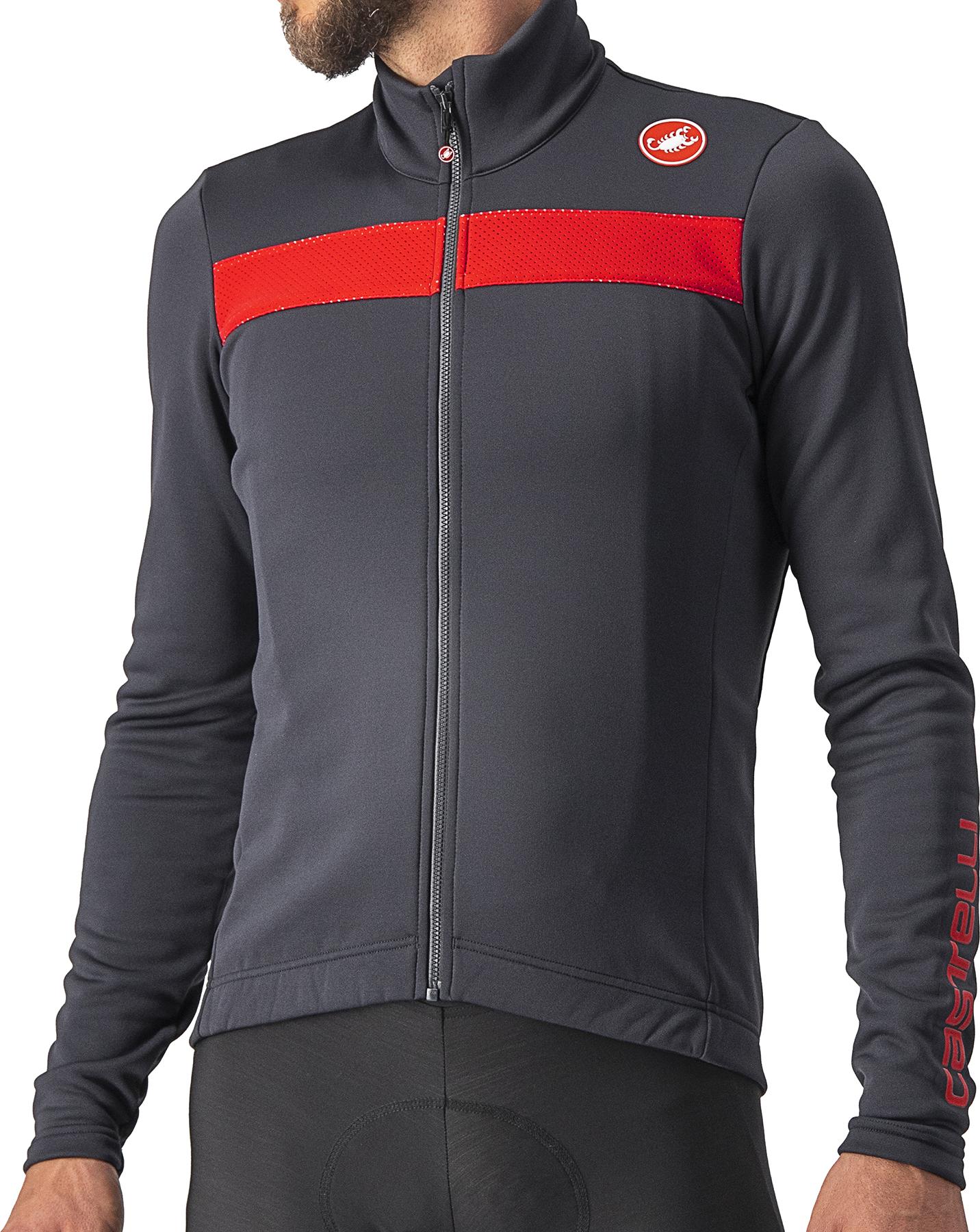 Click to view product details and reviews for Castelli Puro 3 Long Sleeve Jersey Dark Grey Red Reflex.