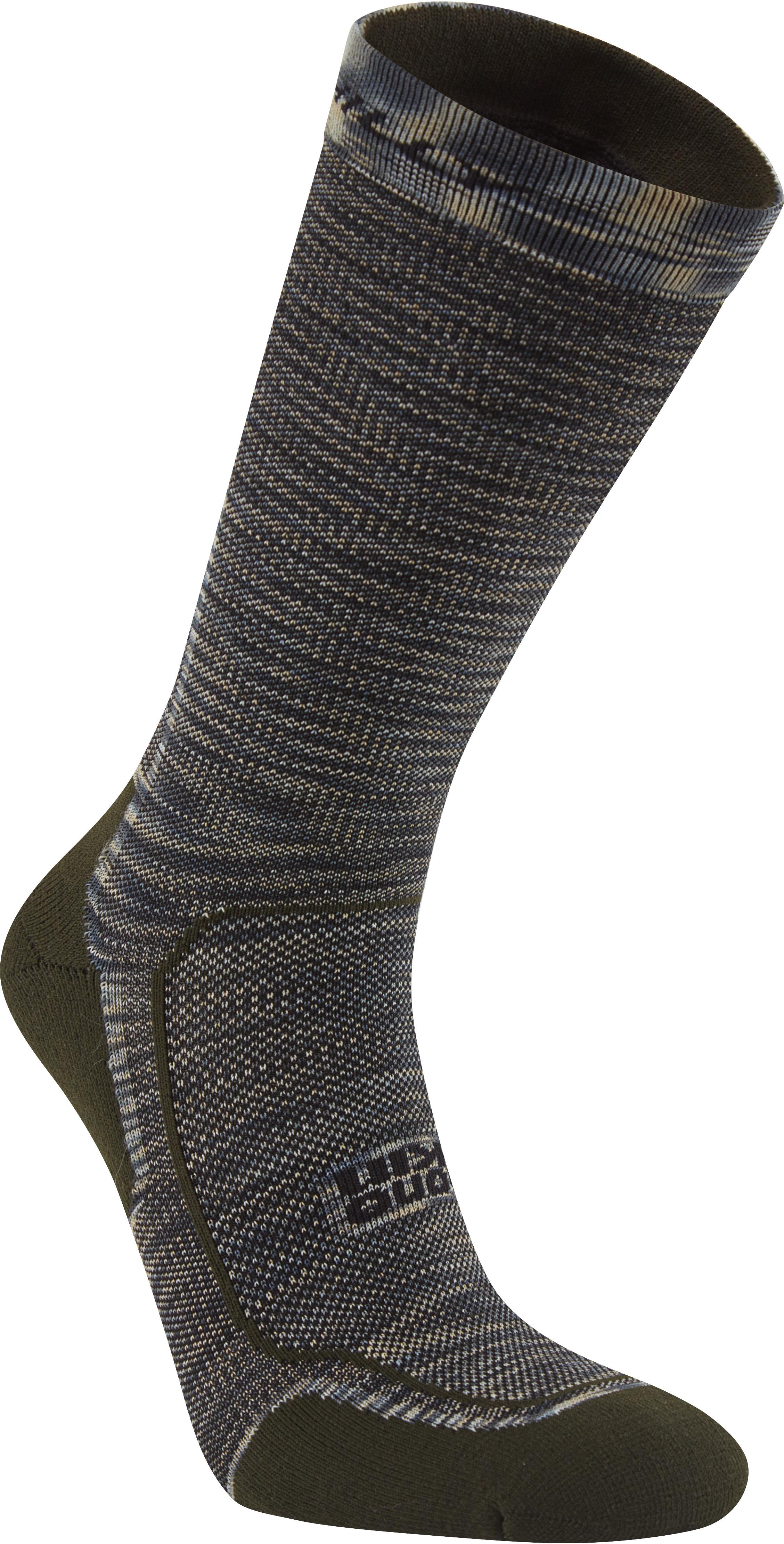 Image of Chaussette Hilly Lite-Comfort Crew - Khaki/Black