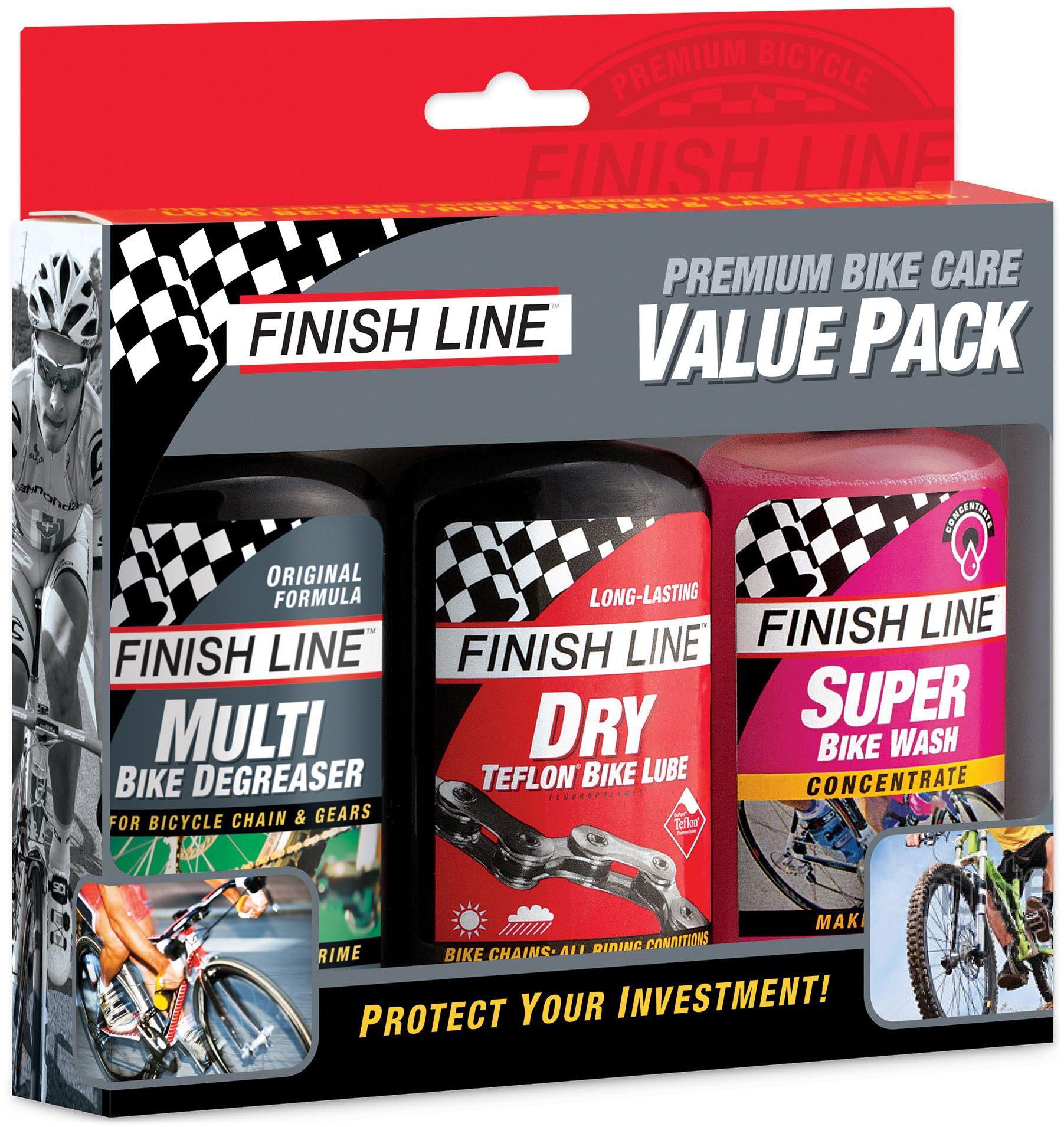 Image of Finish Line Bike Care Summer Value (Dry/Wash/Multi) - Transparent