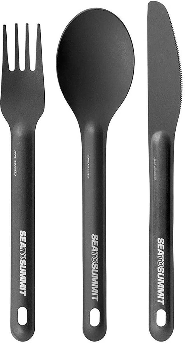 Image of Sea To Summit AlphaLight Cutlery Set 3pc (Knife, Fork and Spoon) - Grey Anodised