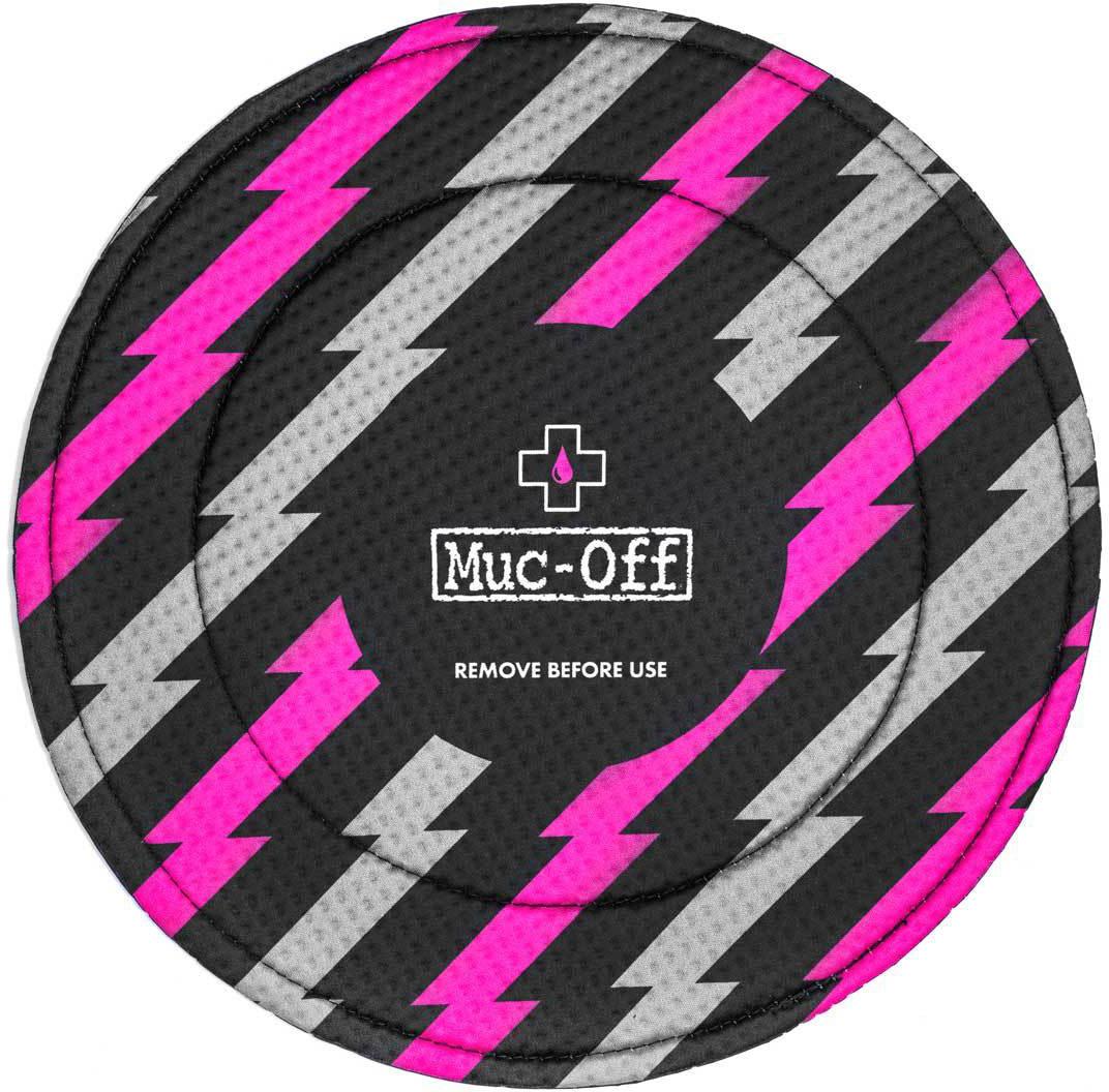 Click to view product details and reviews for Muc Off Disc Brake Covers Pink Black.
