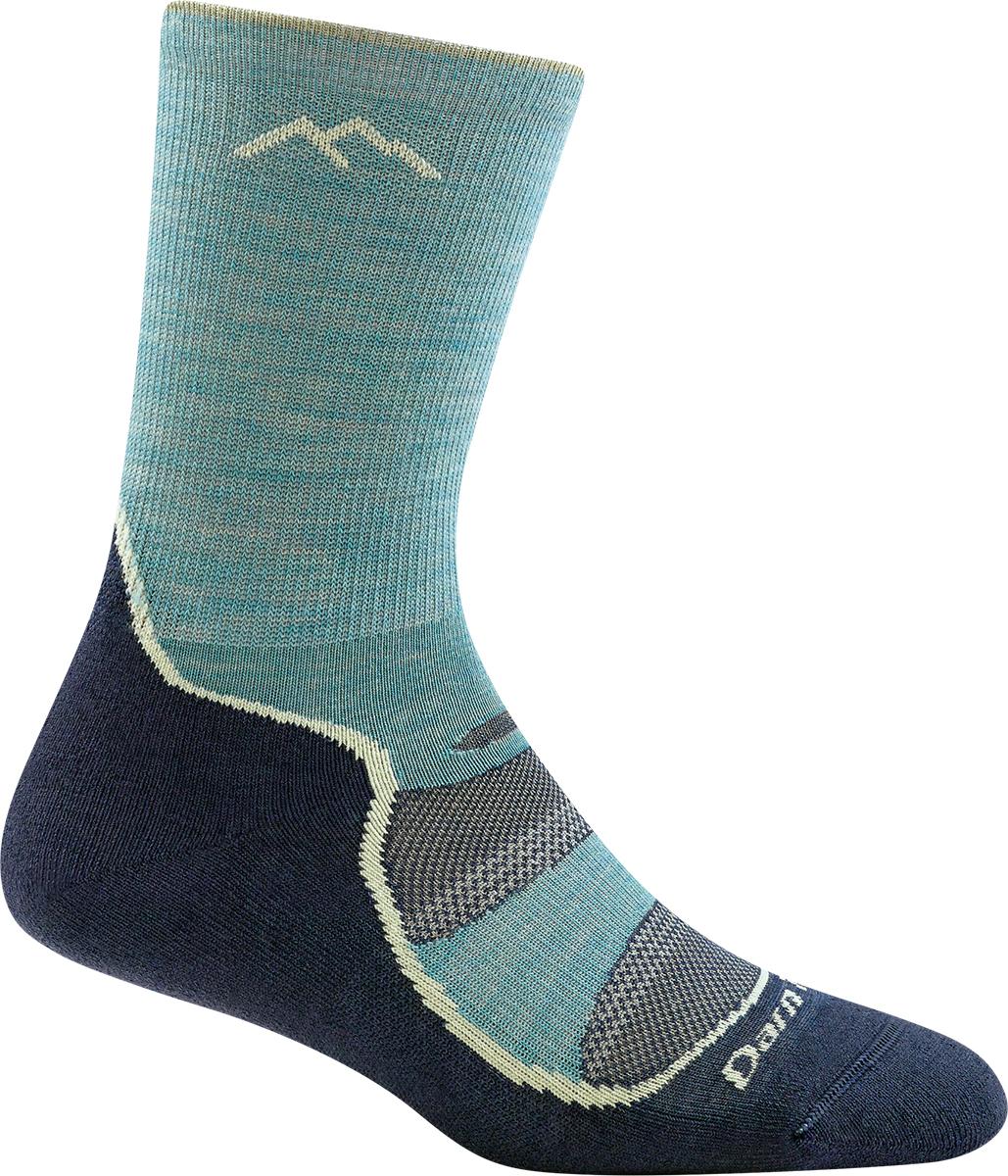 Click to view product details and reviews for Darn Tough Womens Light Hiker Micro Light Cushion Sock Aqua.