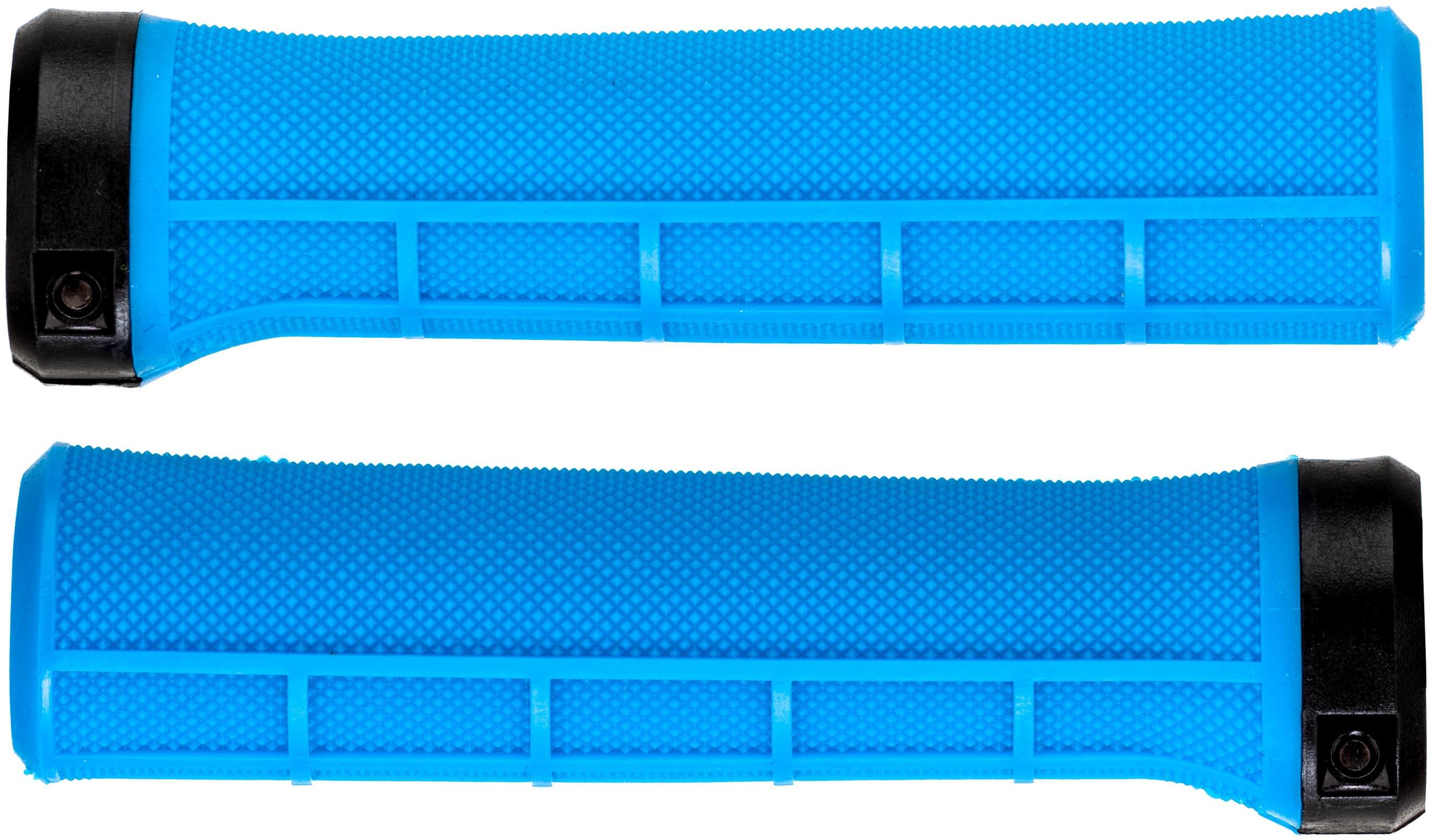 Click to view product details and reviews for Brand X Half Waffle Lock On Grips Blue.