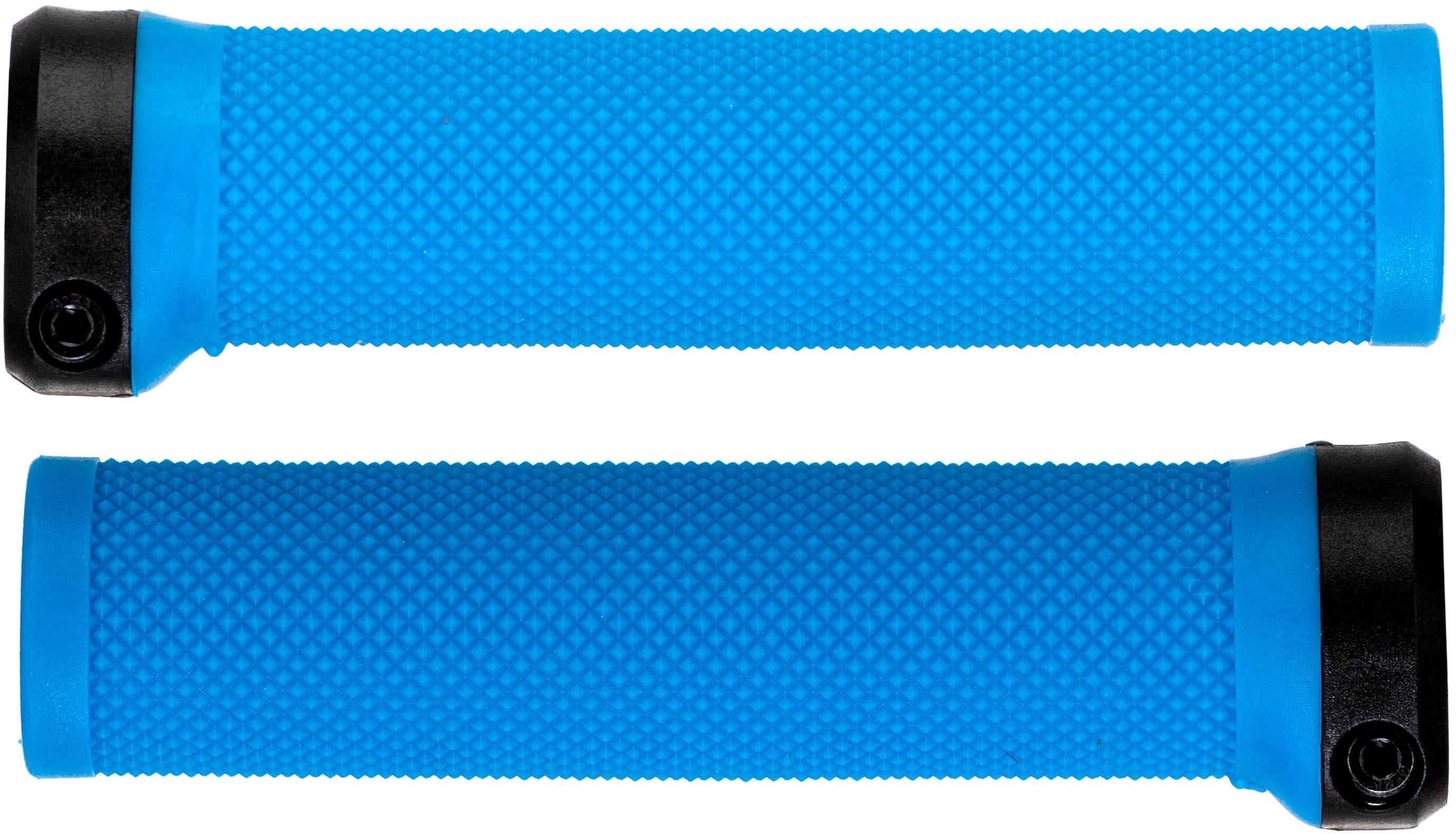 Click to view product details and reviews for Brand X Knurled Lock On Grips Blue.