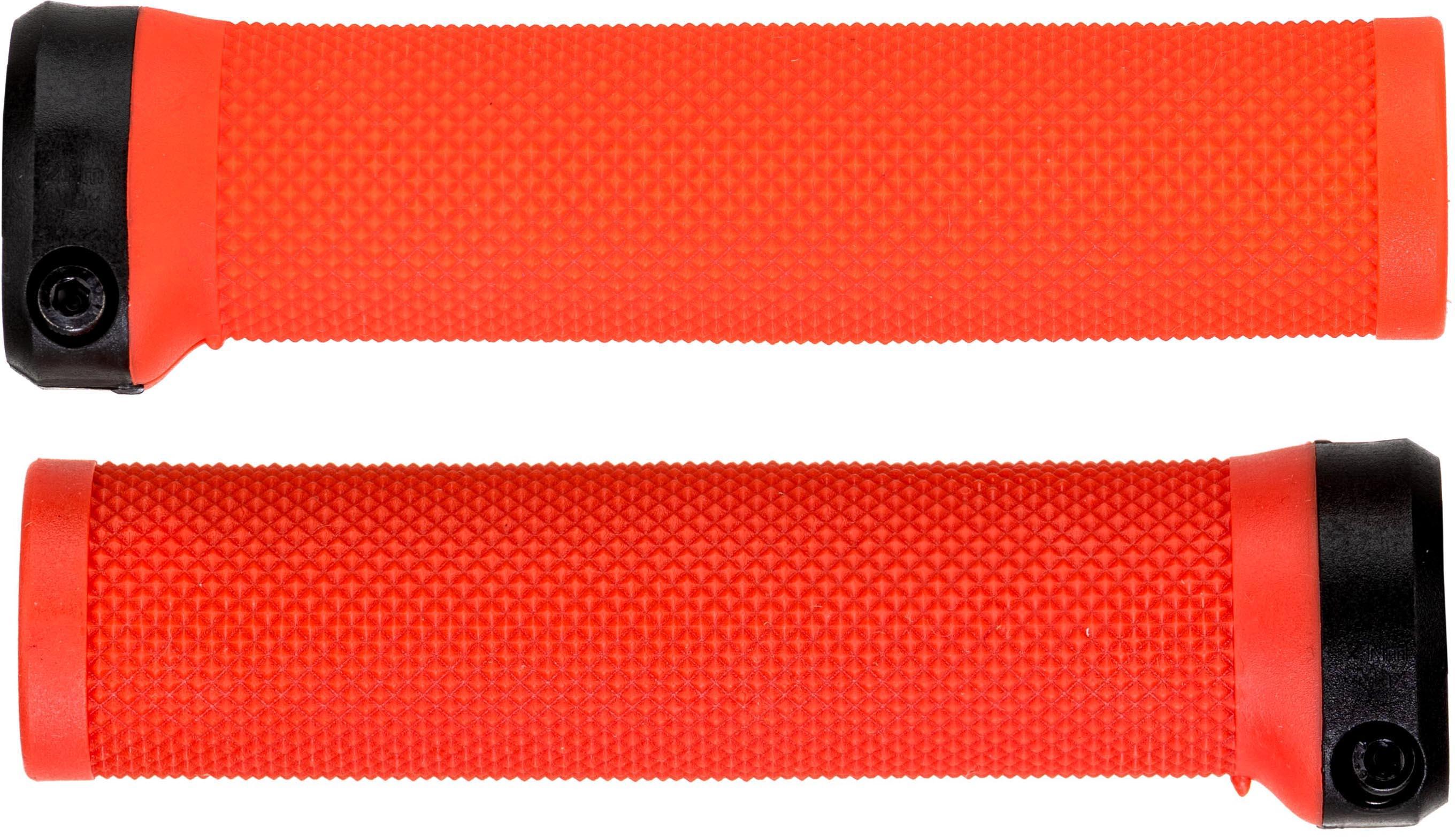 Click to view product details and reviews for Brand X Knurled Lock On Grips Red.