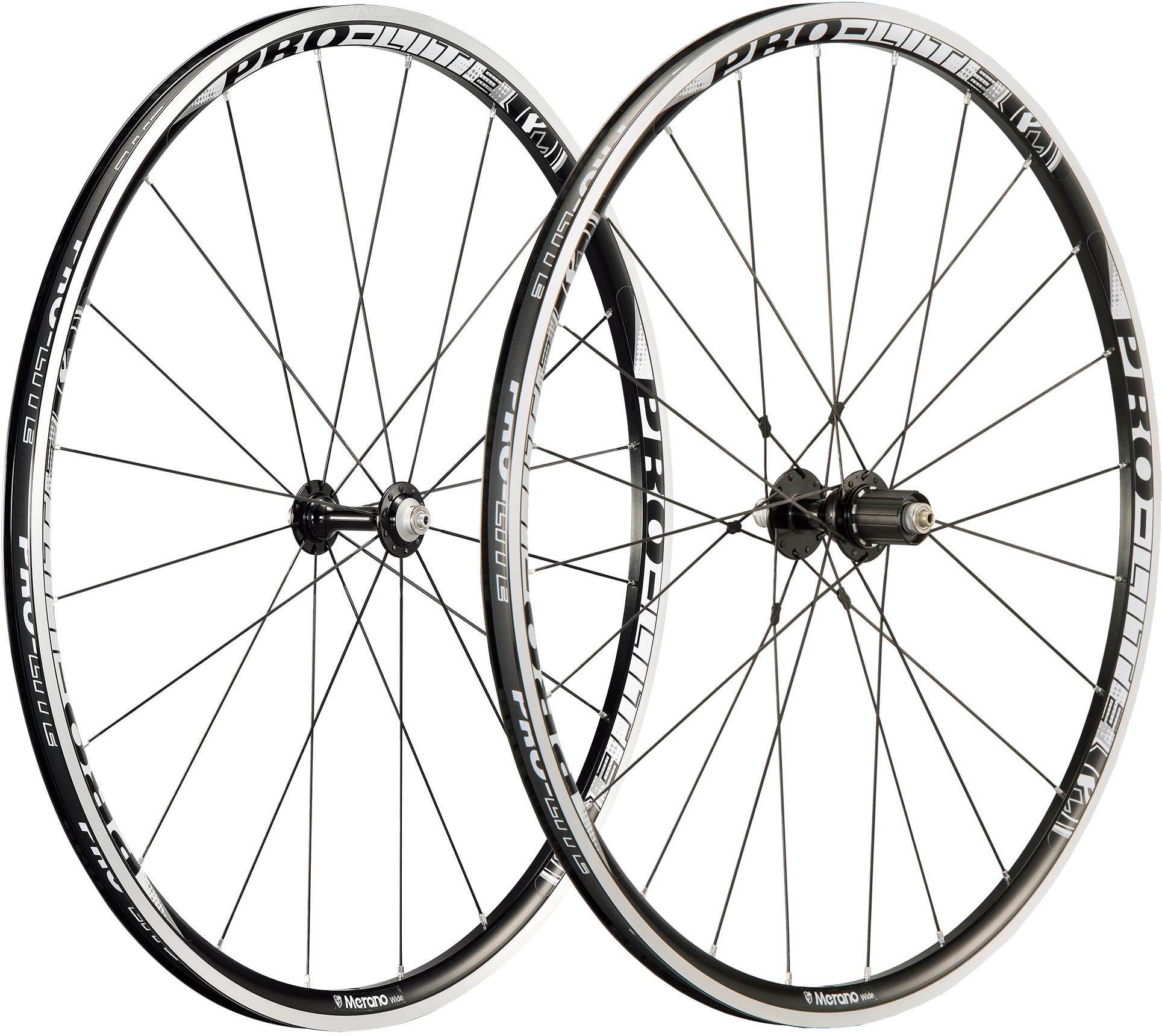 Image of Pro Lite Merano A25W Alloy Road Wheelset - Black and White