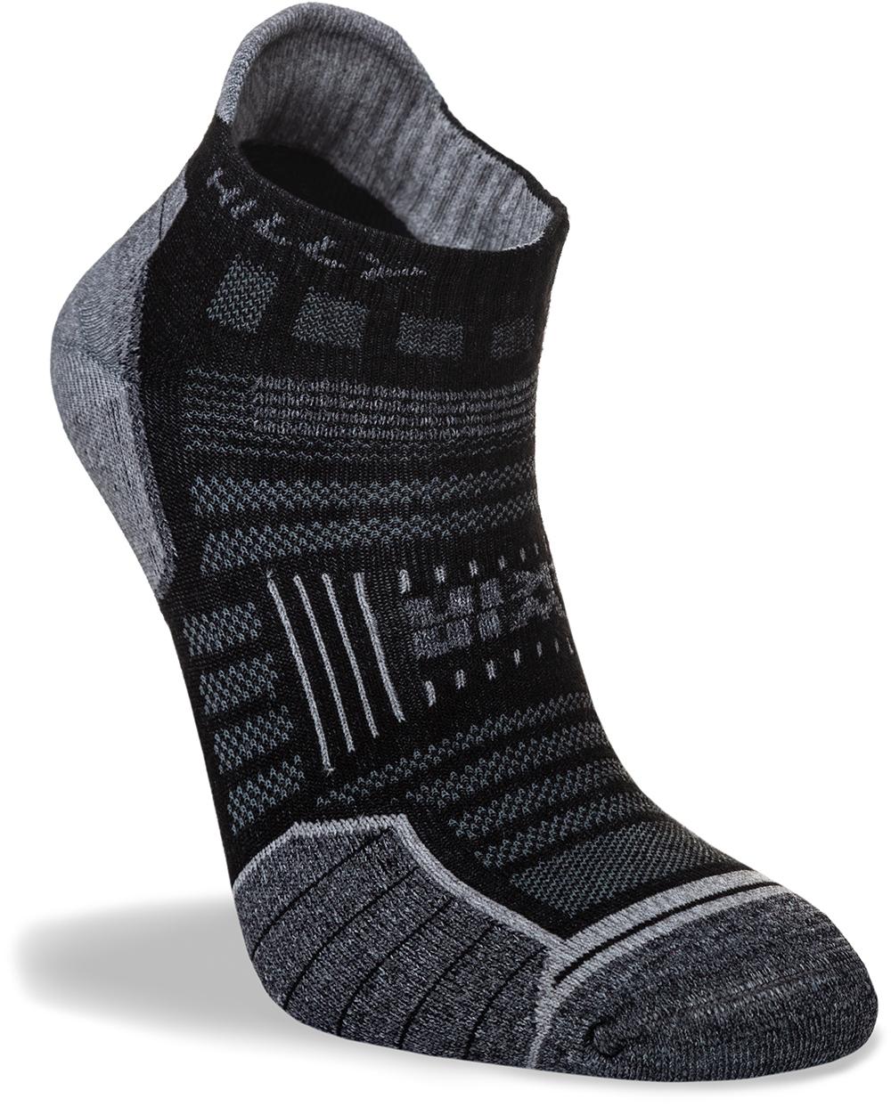 Image of Chaussettes basses Hilly Twin Skin - Black/Grey Marl