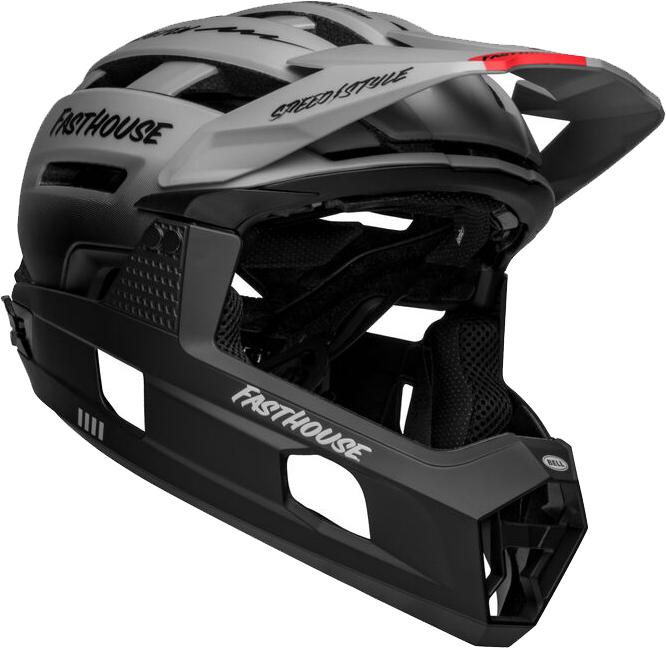 Click to view product details and reviews for Bell Super Air R Full Face Helmet Matte Gloss Grey Black Fasthouse.