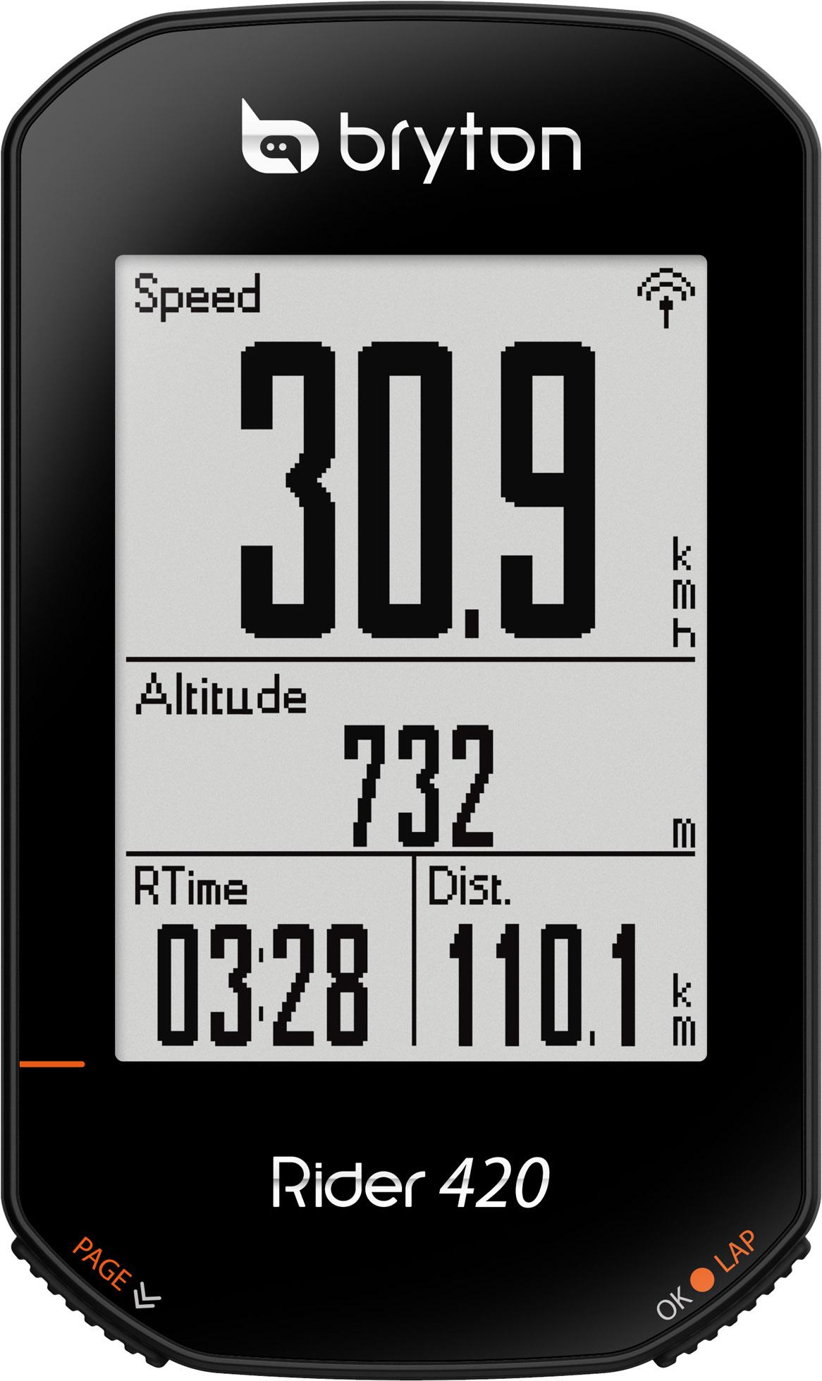 Bryton Rider 420E GPS Cycle Computer, Black