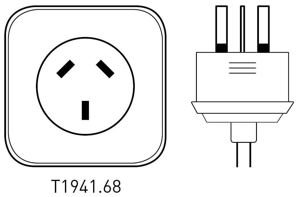 Tacx Power Lead Cable Japan Australia Nz Black