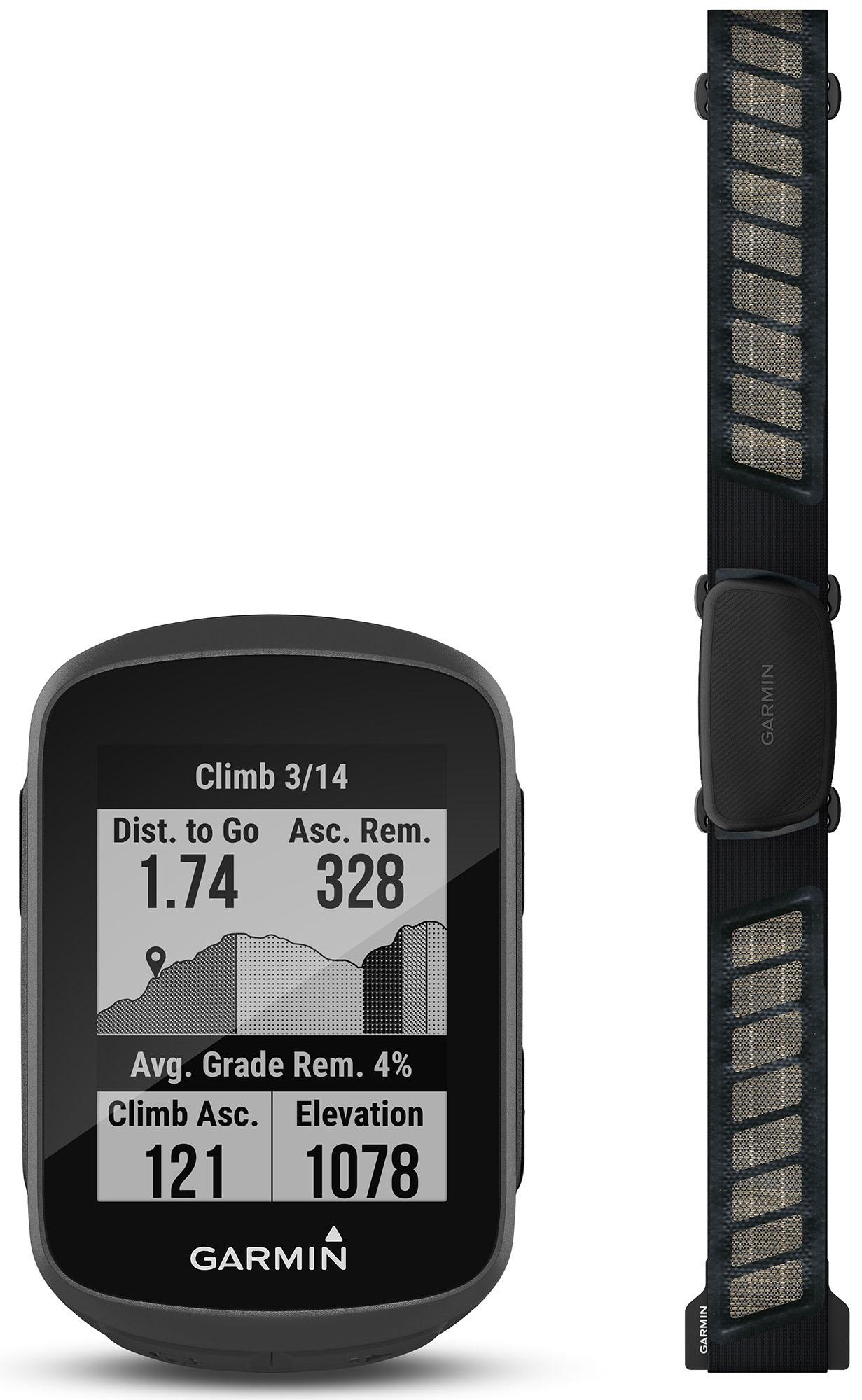 Garmin Edge 130 Plus GPS Bike Computer Bundle, Black