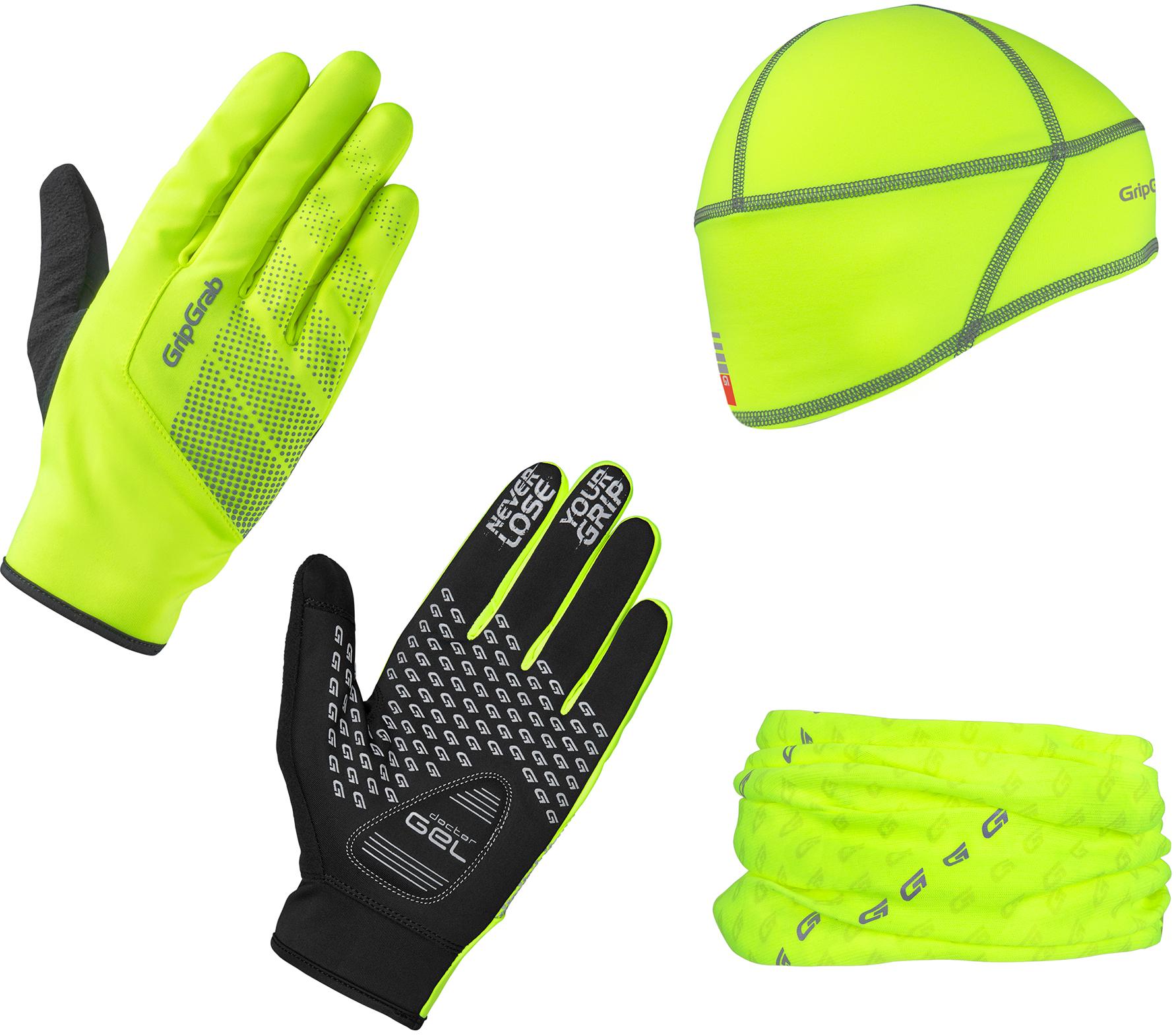 Click to view product details and reviews for Gripgrab Hi Viz Cycling Essentials Kit Yellow.
