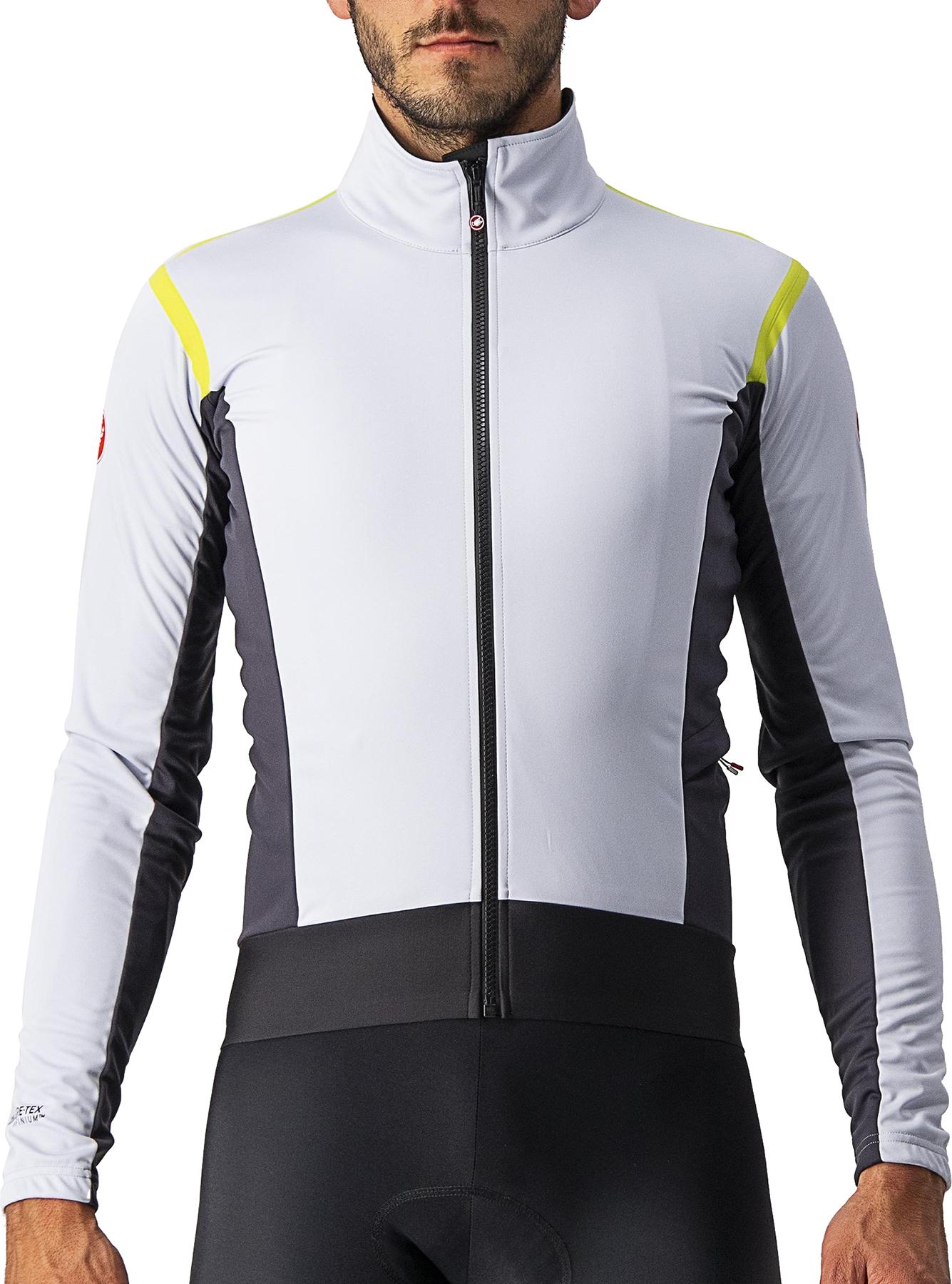 Click to view product details and reviews for Castelli Alpha Ros 2 Light Jacket Silver Grey Chartreuse Dark Grey.