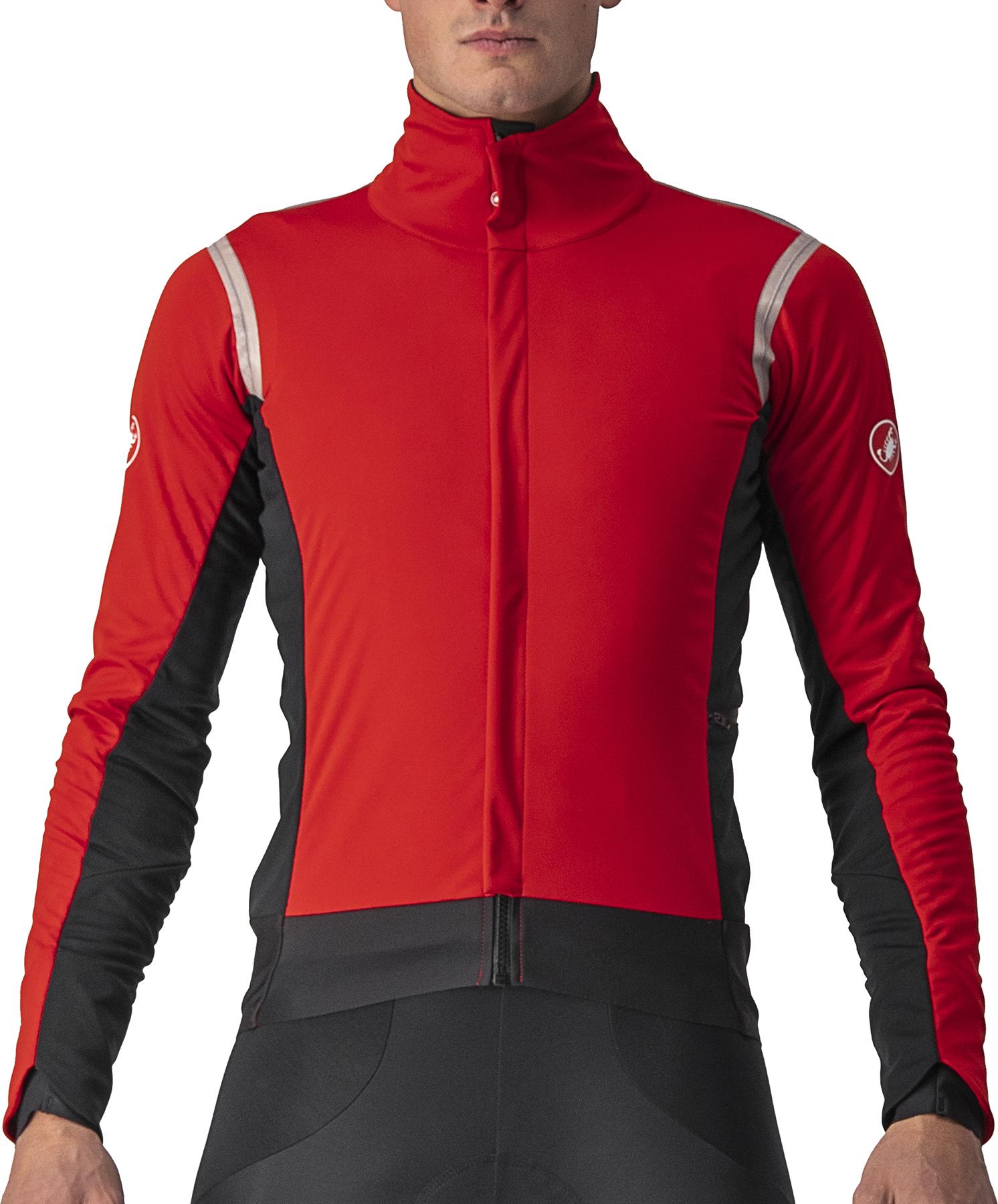 Click to view product details and reviews for Castelli Alpha Ros 2 Jacket Red Silver Reflex Dark Grey.