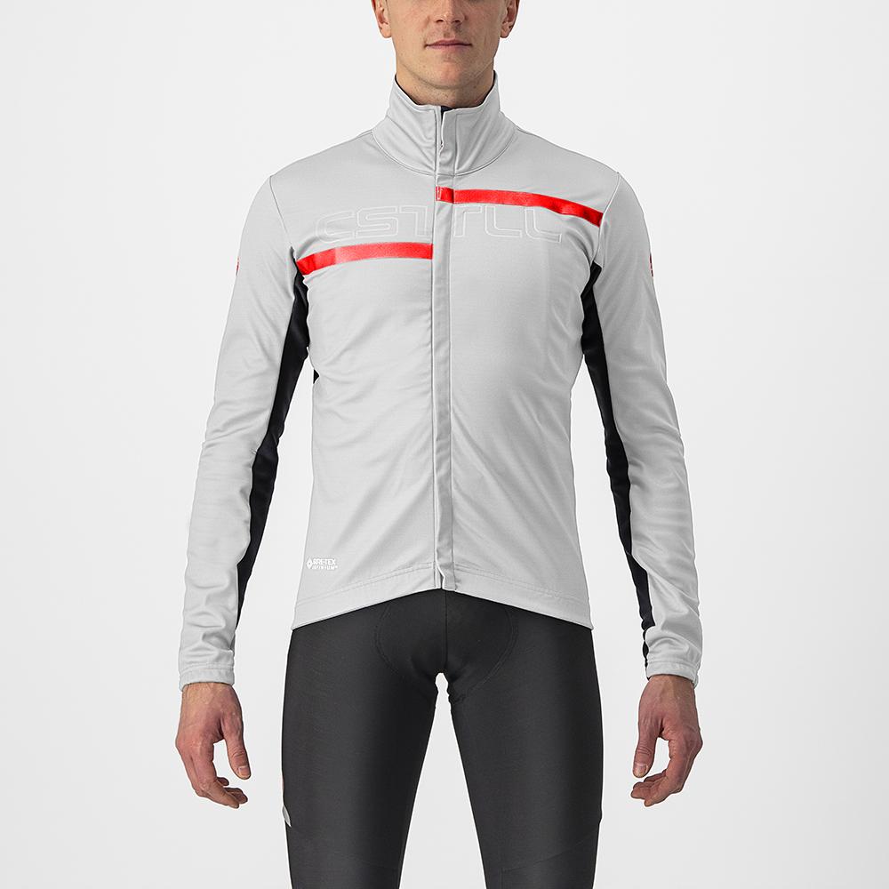 Click to view product details and reviews for Castelli Transition 2 Jacket Silver Grey Dark Grey Red Reflex.