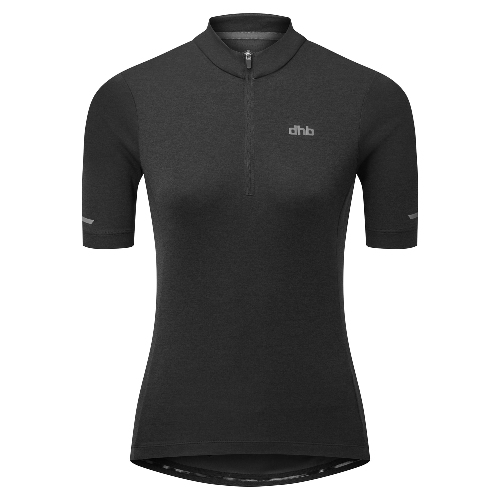 Click to view product details and reviews for Dhb Womens 1 4 Zip Short Sleeve Jersey 20 Black.