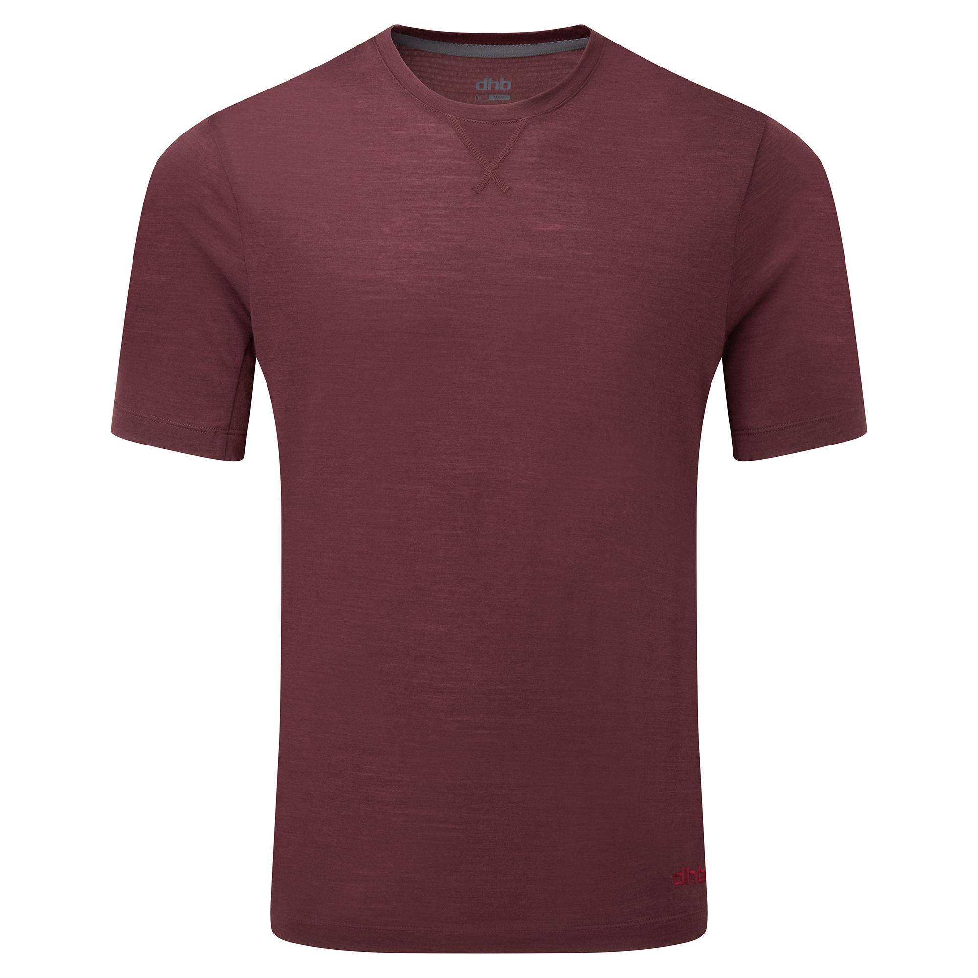 Click to view product details and reviews for Dhb Trail Mens Merino Short Sleeve Jersey M 130 Burgundy.