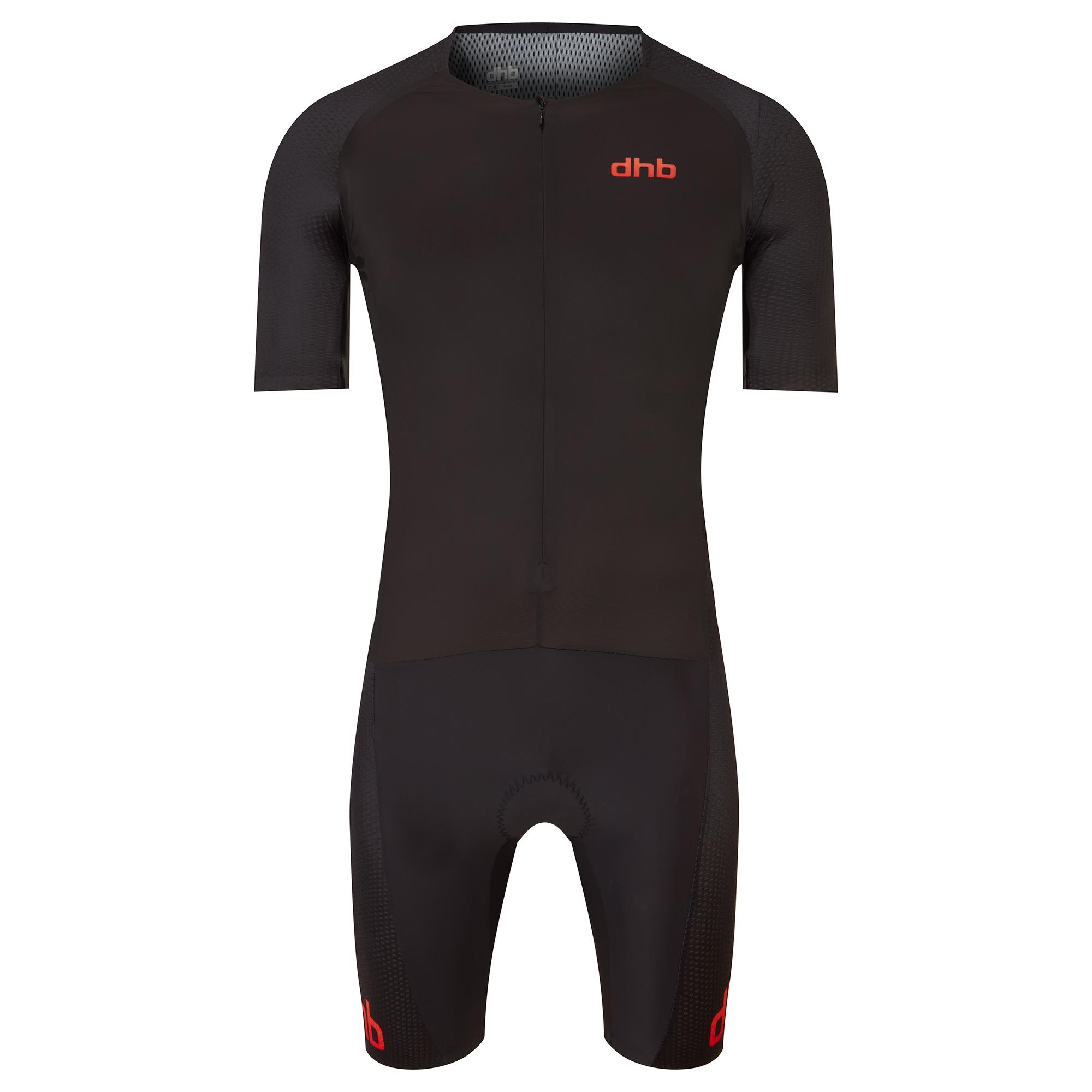 Click to view product details and reviews for Dhb Aeron Lab Mens Short Sleeve Tri Suit Black Red.