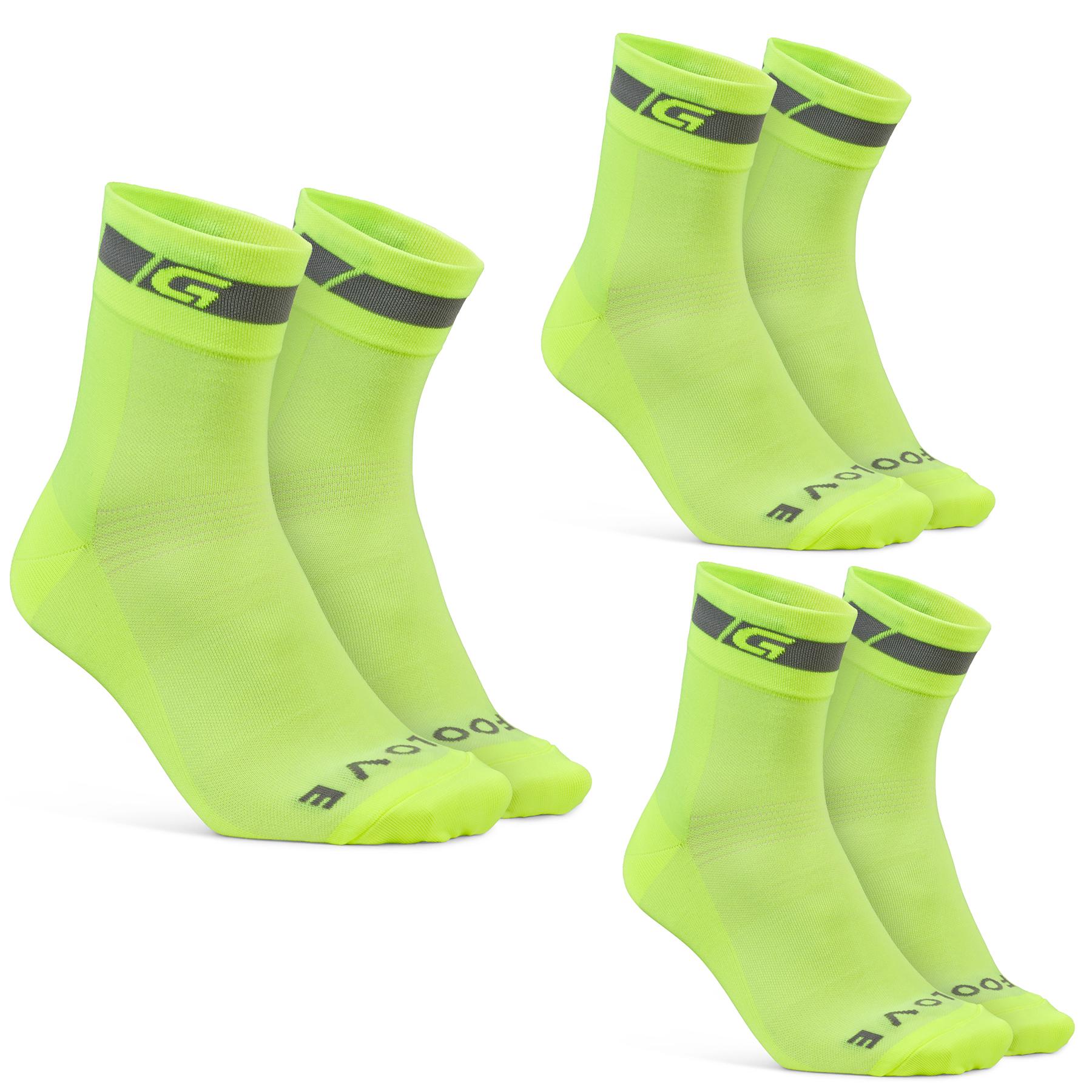 Click to view product details and reviews for Gripgrab Hi Vis Regular Cut Socks 3 Pack Hi Viz Yellow.