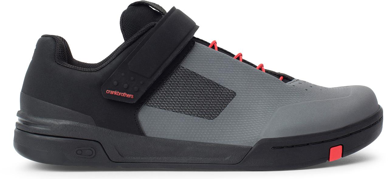 crankbrothers Stamp Speedlace Flat Pedal Cycling Shoes - Grey/Red