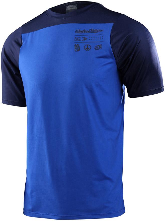 Click to view product details and reviews for Troy Lee Designs Skyline Short Sleeve Mtb Cycling Jersey Mono True Blue.