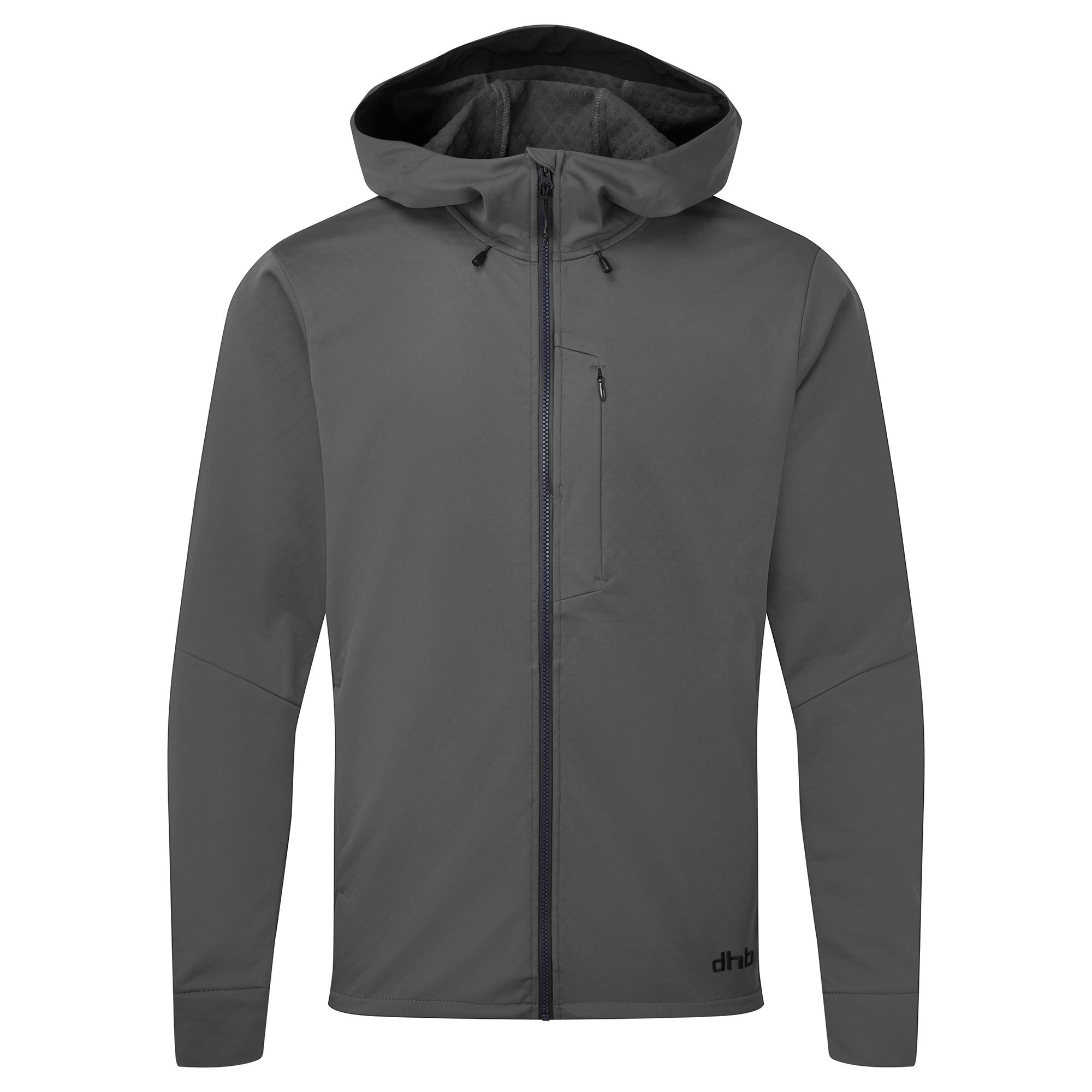 Dhb Trail Mens Hooded Softshell Jacket Grey