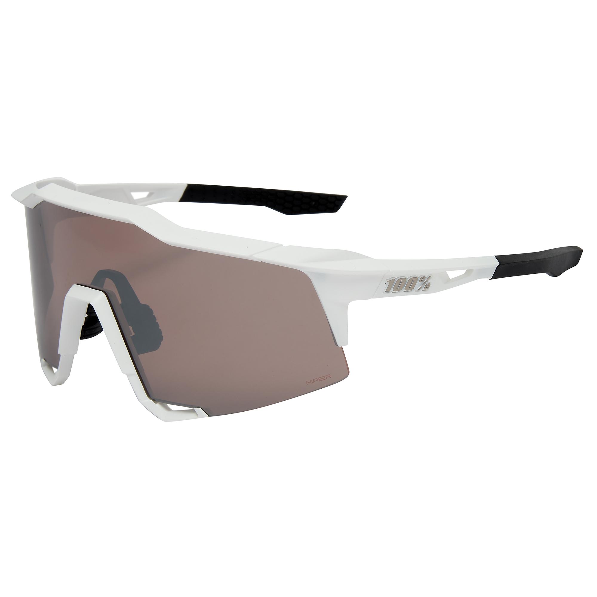 100% Eyewear Speedcraft Matte White Mirror Sunglasses | Wiggle