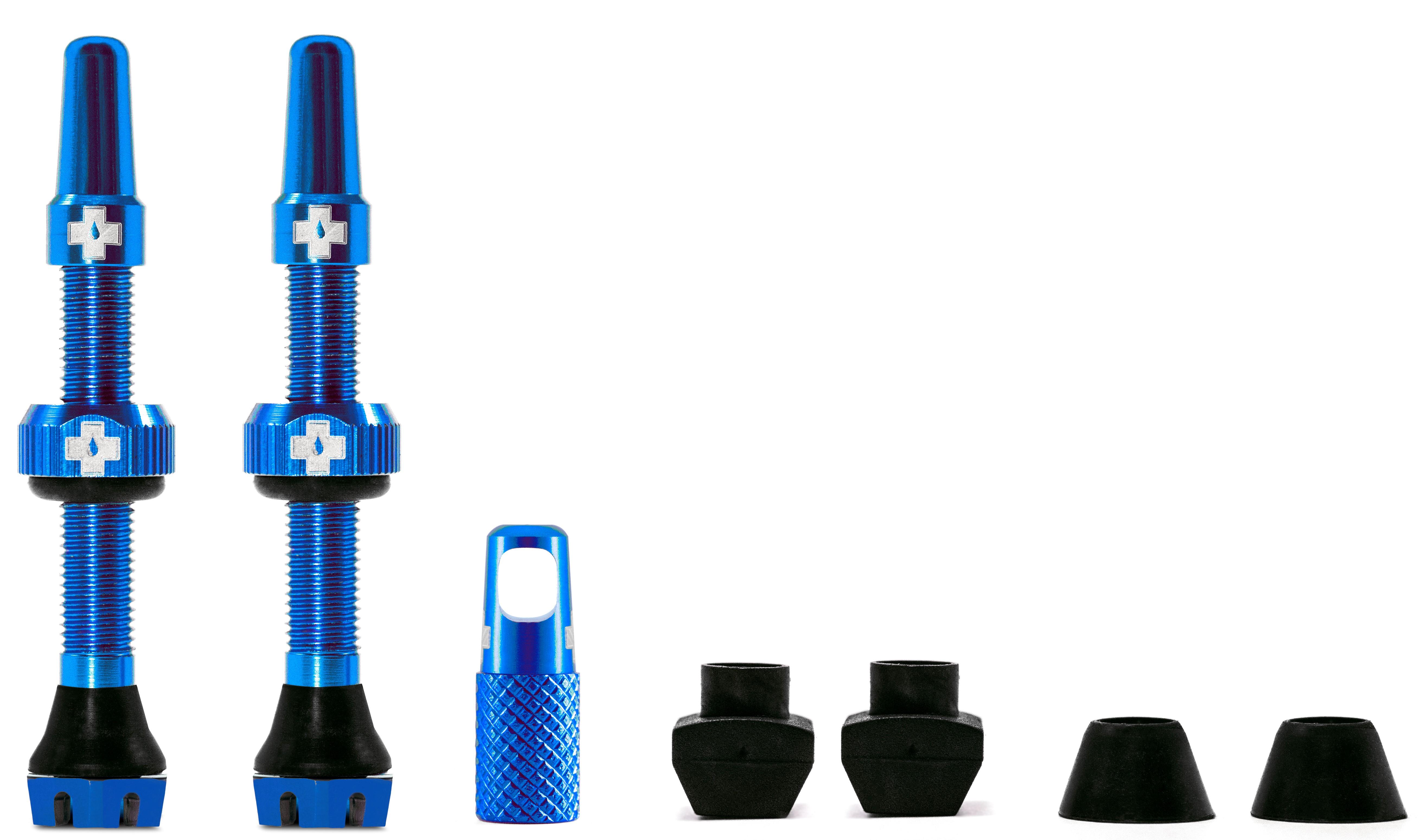Click to view product details and reviews for Muc Off Tubeless Valves Pair Blue.