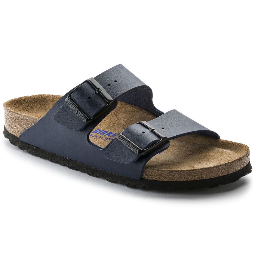 Image of Birkenstock Arizona Birko-Flor Soft Footbed Sandals - Blue