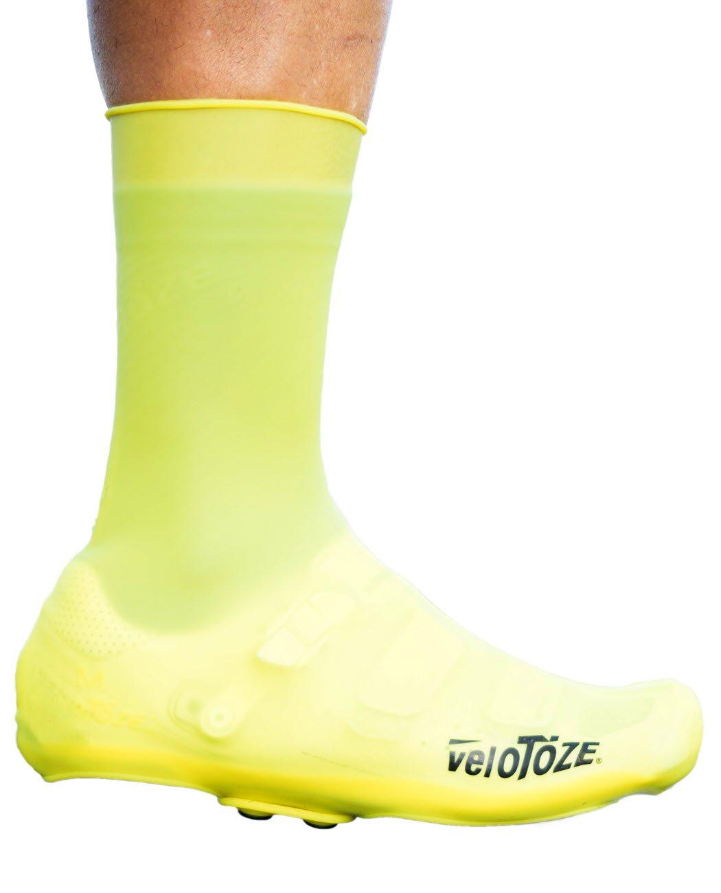 Image of VeloToze Silicone Shoe Cover (Tall), Hi-Viz Yellow