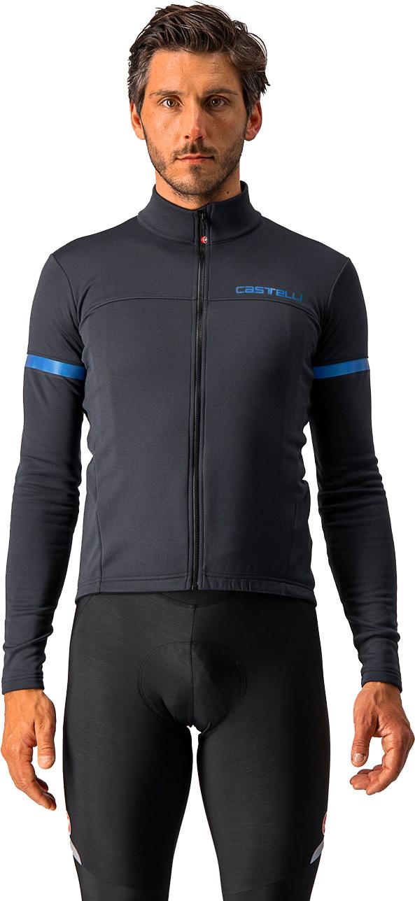 Click to view product details and reviews for Castelli Fondo 2 Cycling Jersey Light Black Blue Reflex.