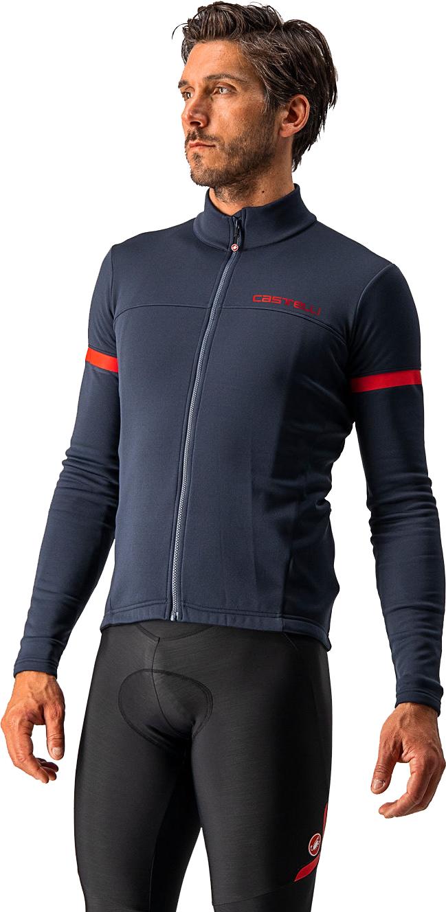 Click to view product details and reviews for Castelli Fondo 2 Cycling Jersey Savile Blue Red Reflex.