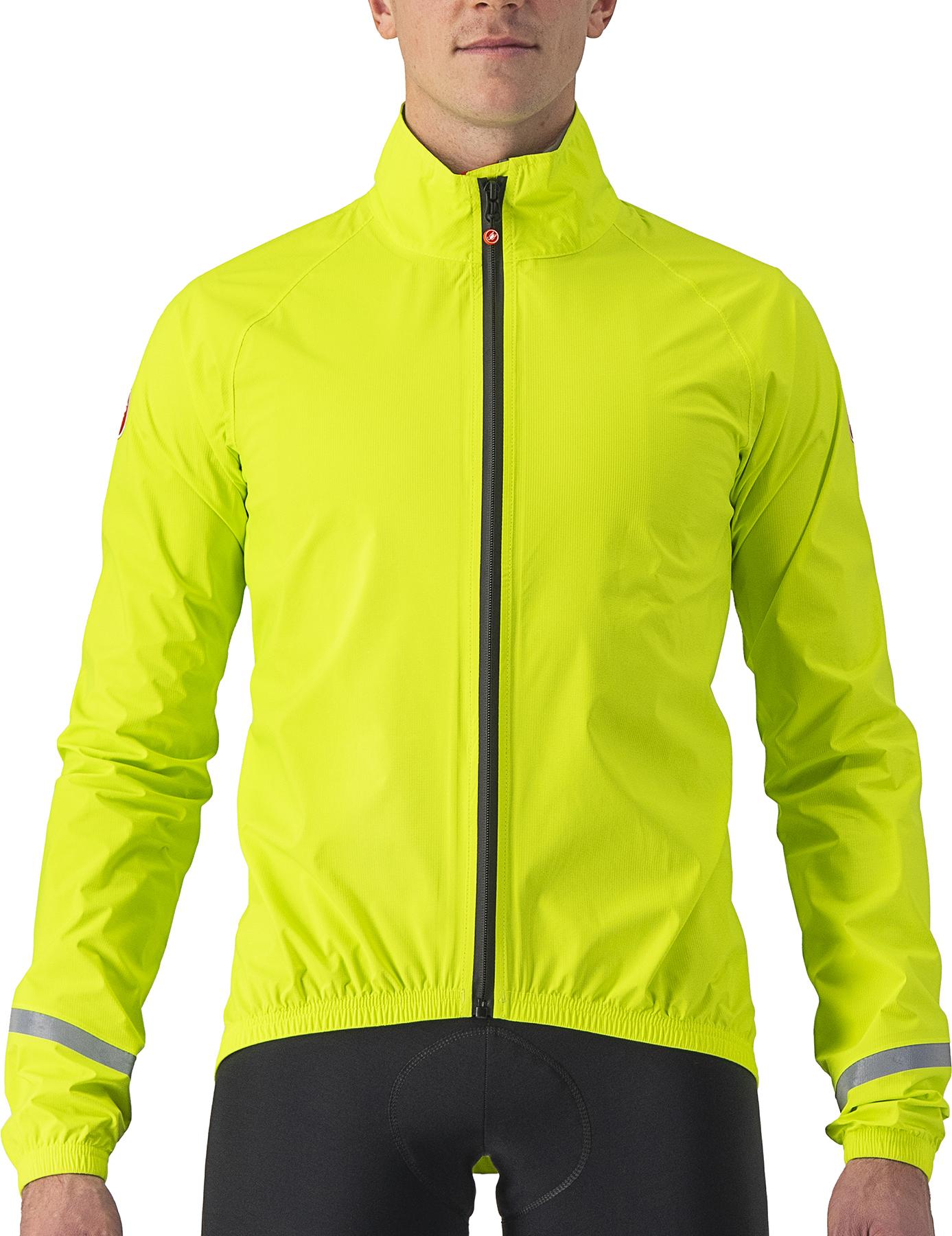 Click to view product details and reviews for Castelli Emergency Rain Jacket Electric Lime.
