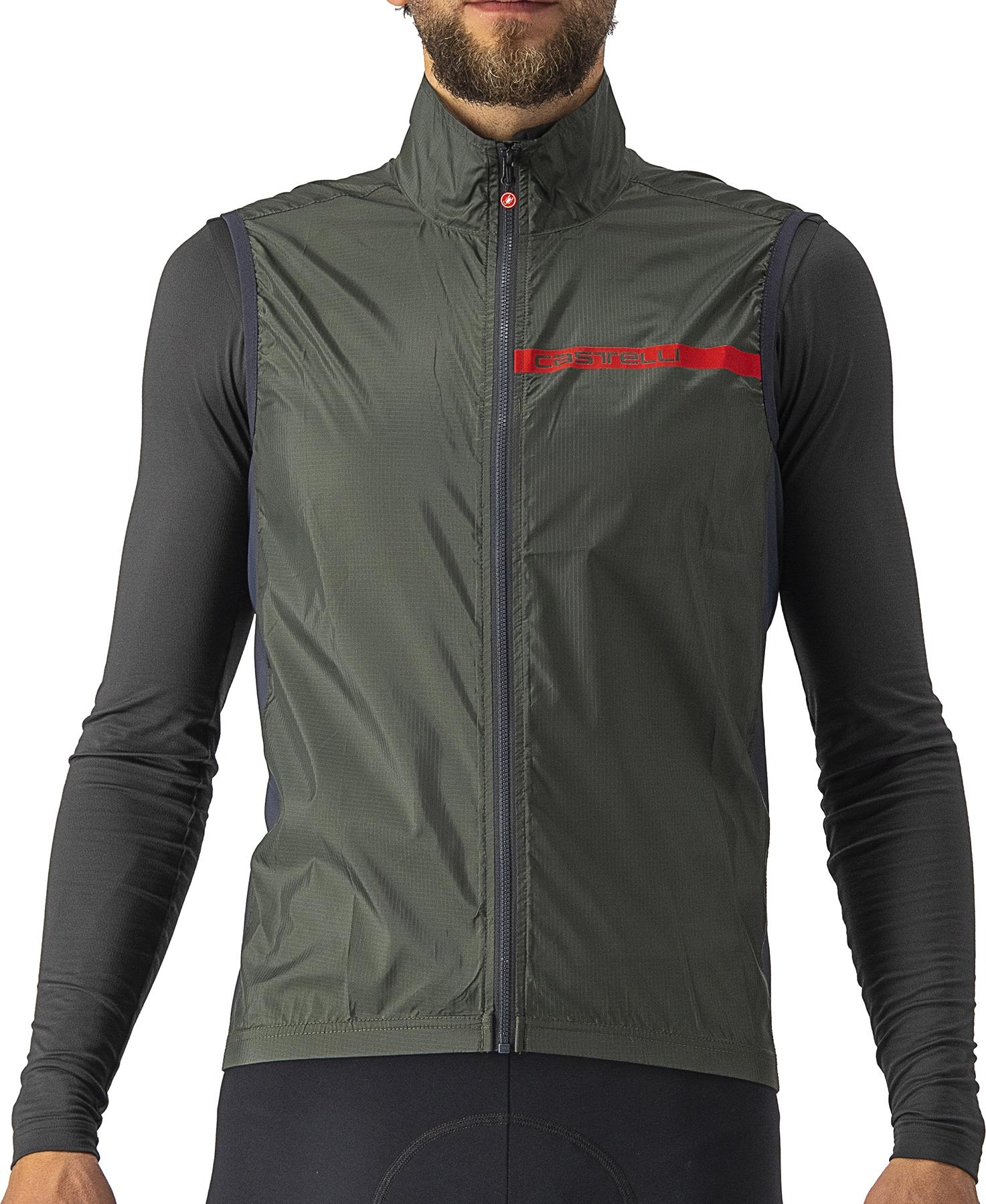 Click to view product details and reviews for Castelli Squadra Stretch Gilet Military Green Dark Grey.