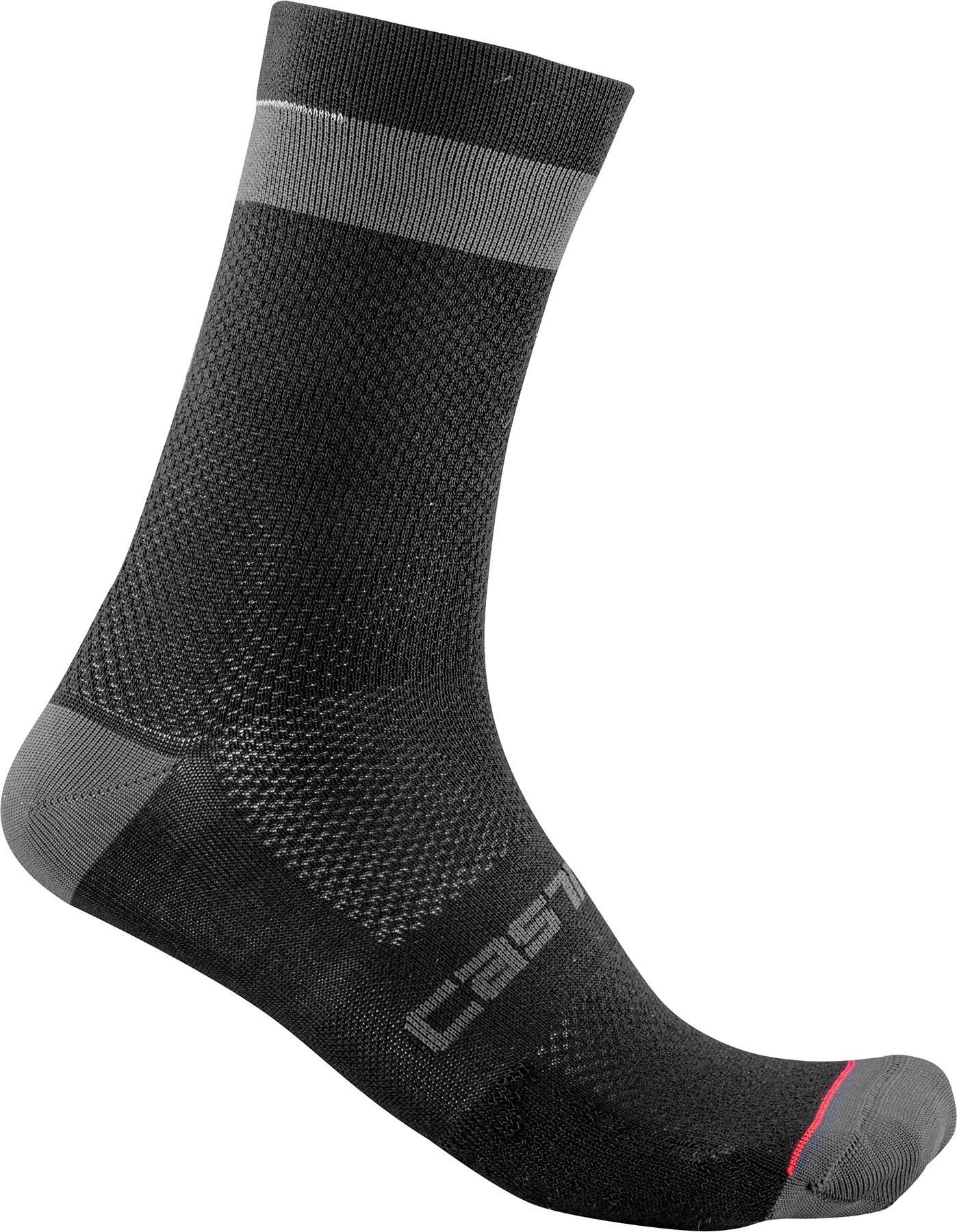 Click to view product details and reviews for Castelli Alpha 18 Cycling Socks Black Dark Grey.
