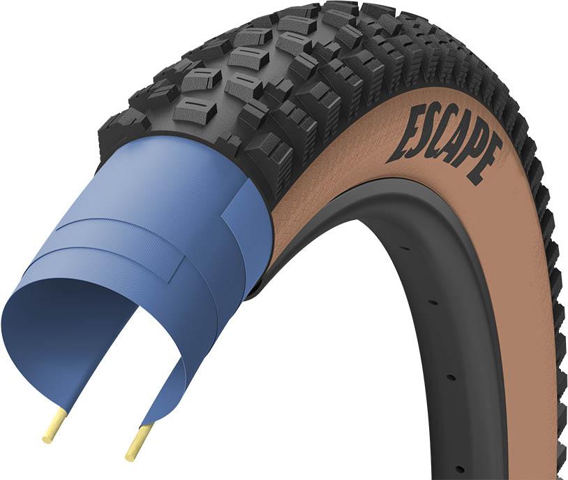 Image of Goodyear Escape Ultimate Complete Tubeless MTB Tyre - Black/Tan Wall