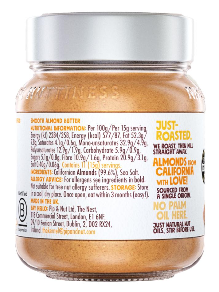 Pip & Nut アーモンドバター (粒なし 170g) Wiggle