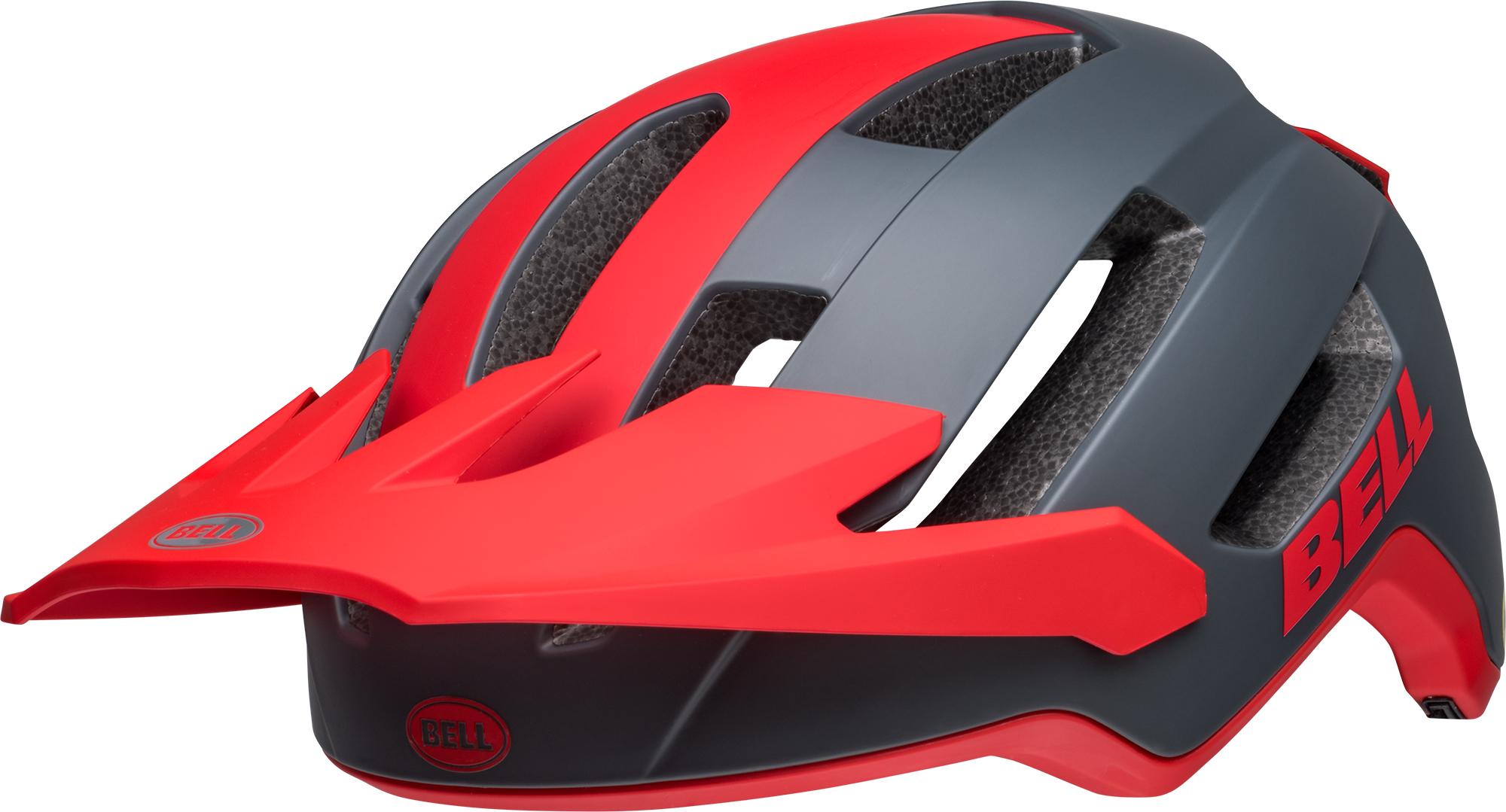 Image of Bell 4Forty Air Helmet (MIPS) - Matte Grey/Red