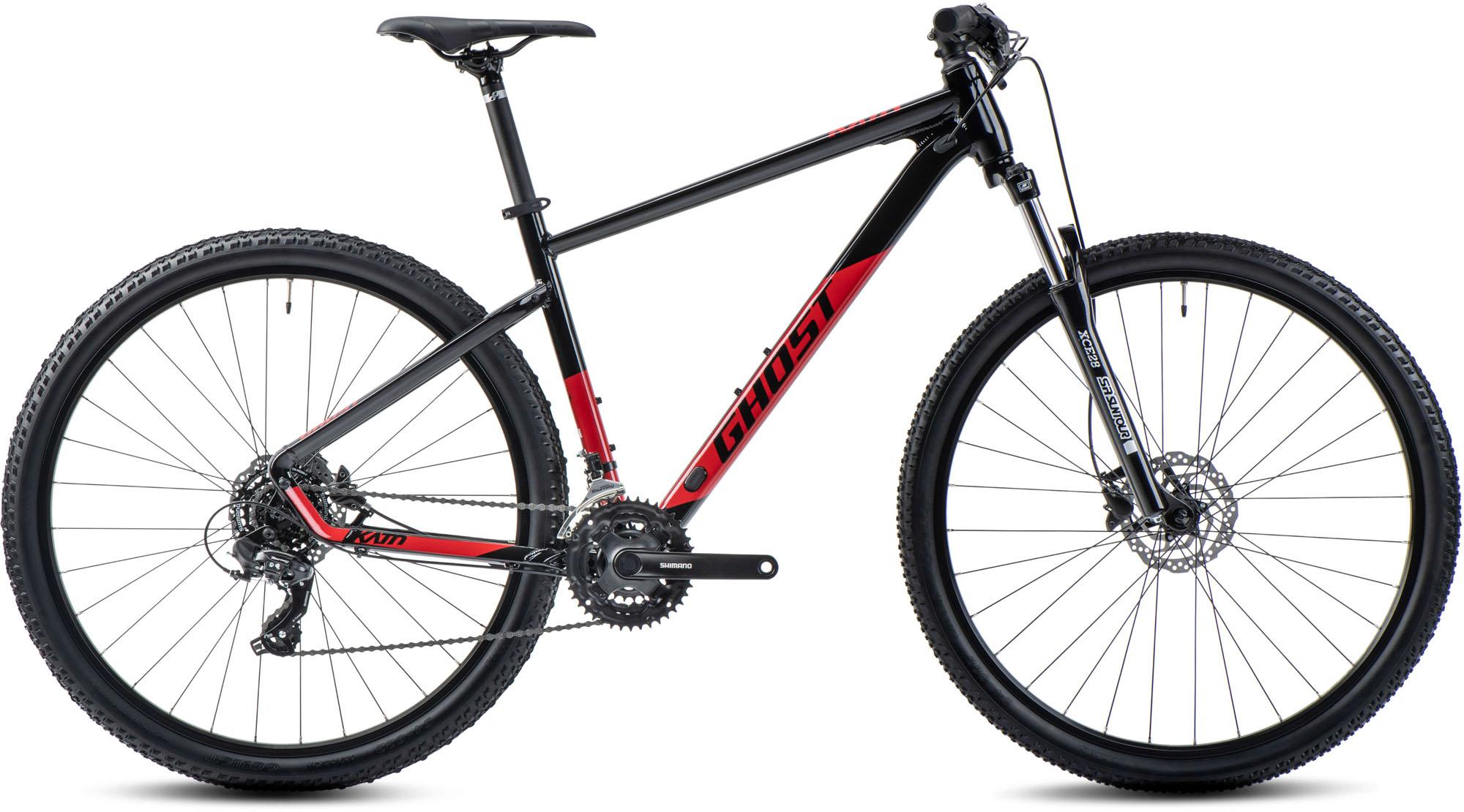 Image of Ghost Kato 29 Hardtail Bike (2022) - Black/Riot Red