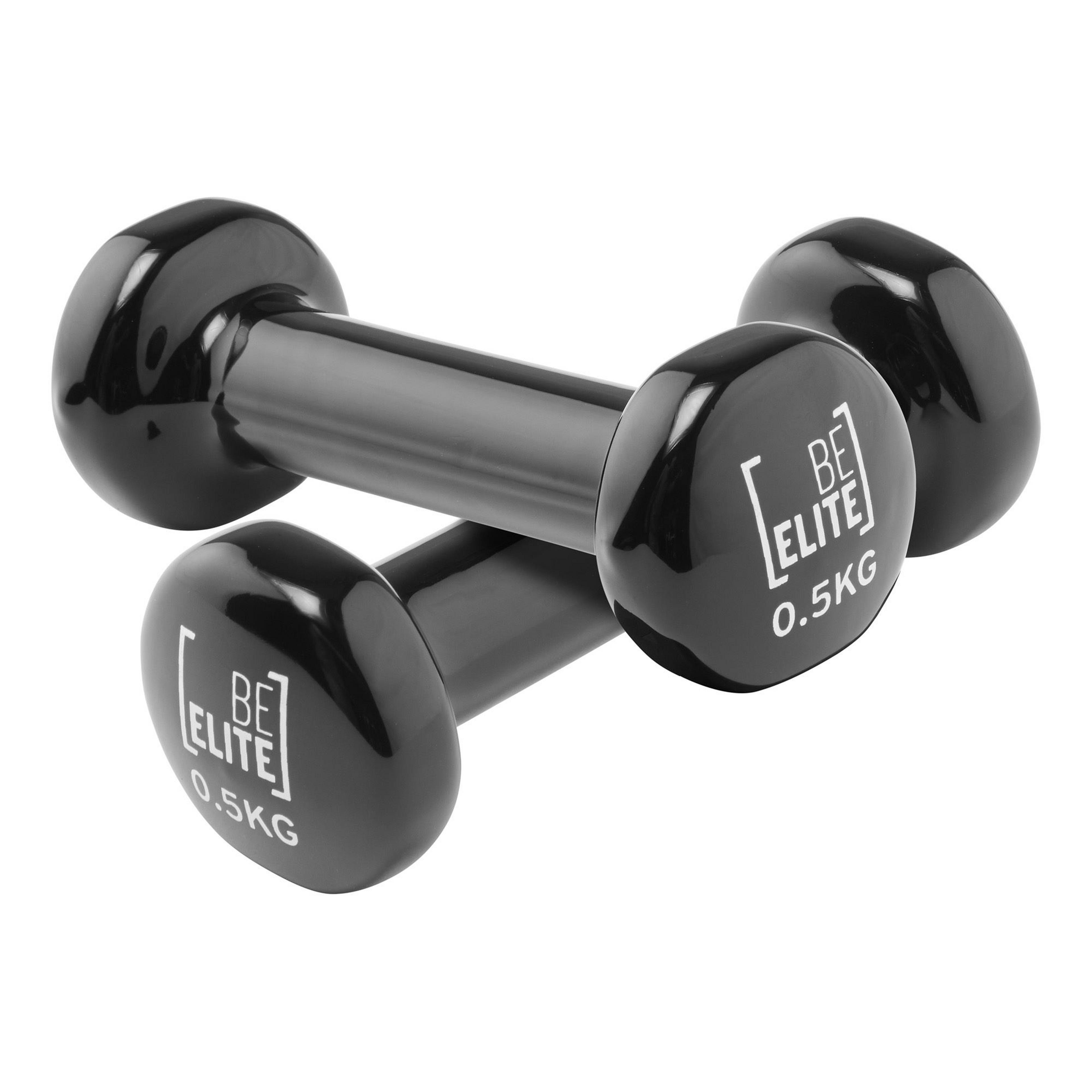 2x 0.5KG Vinyl Dumbbells Solid Dumbell Arm Hand Dumbbell Gym Weights  Strength