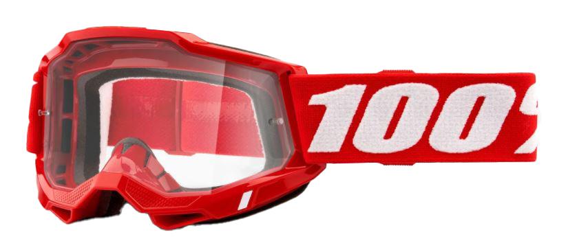 Image of 100% Accuri 2 Goggles Clear Lens - Neon Red
