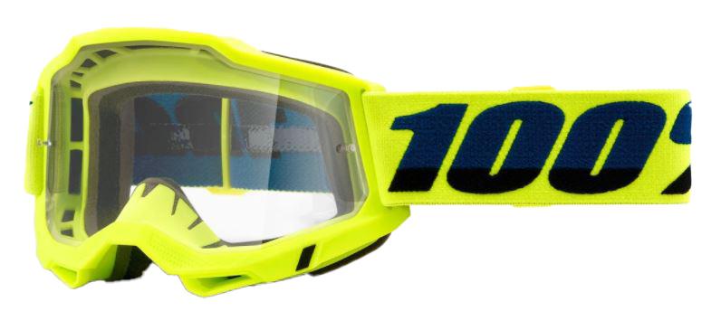 Image of 100% Accuri 2 Goggles Clear Lens - Fluorescent Yellow