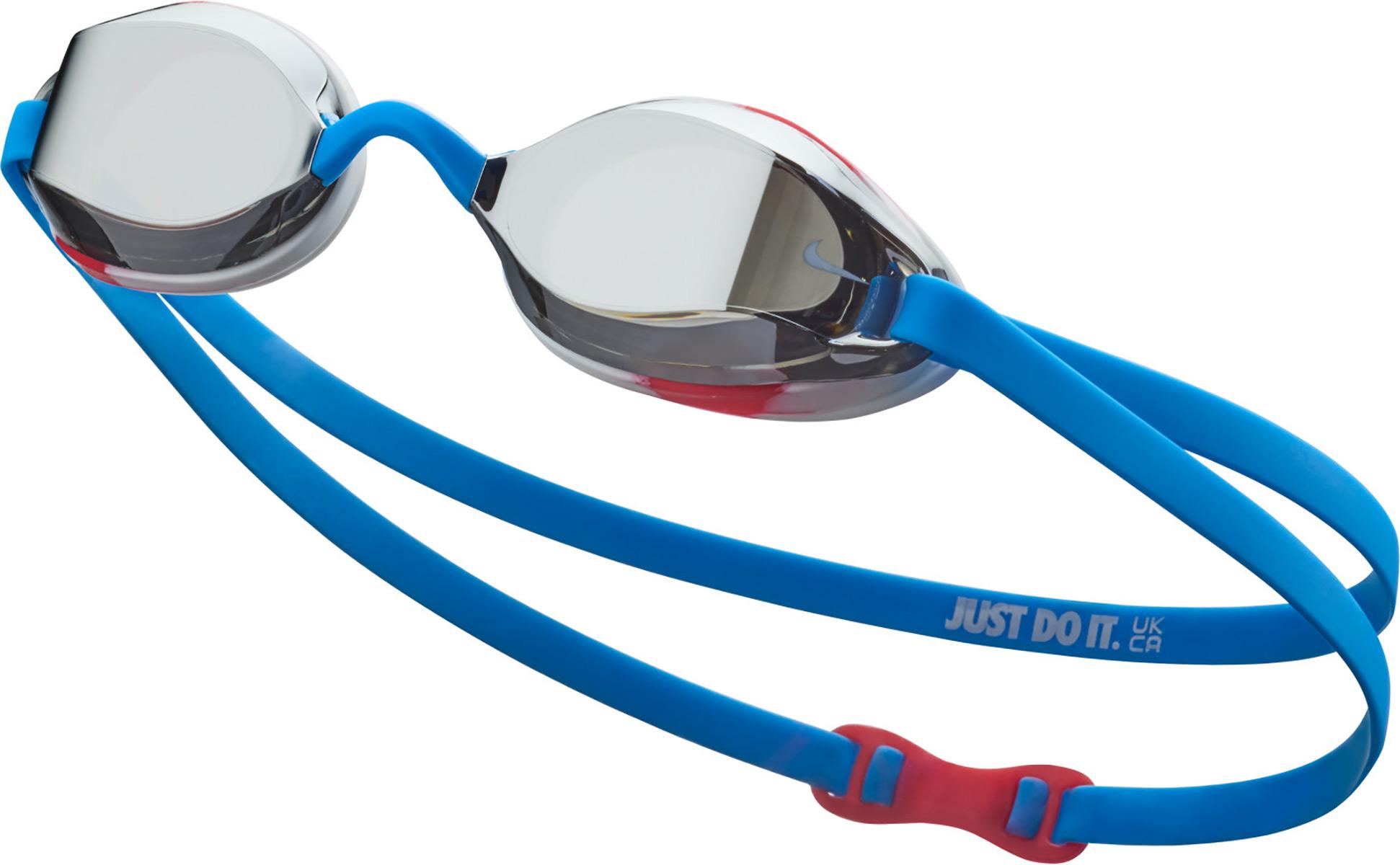 Click to view product details and reviews for Nike Legacy Mirror Youth Goggle Red Blue.