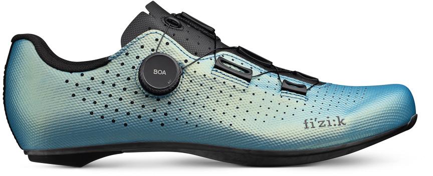 Image of Chaussures de route Fizik Tempo Decos (carbone) - Iridescent Blue