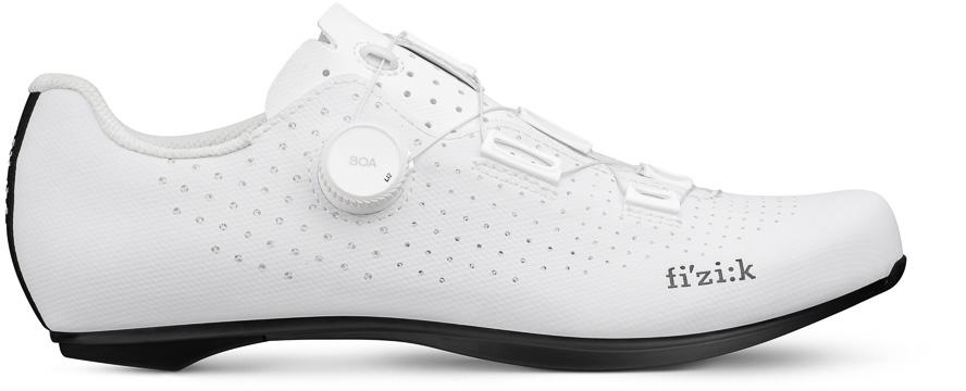 Image of Chaussures de route Fizik Tempo Decos (carbone, larges) - White/Black